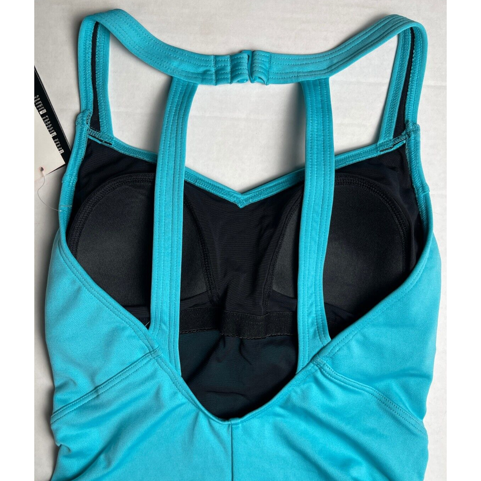 TYR DuraFast Elite Solid Halter ControlFit 1pc Swimsuit Aqua Blue – Size 8 $75