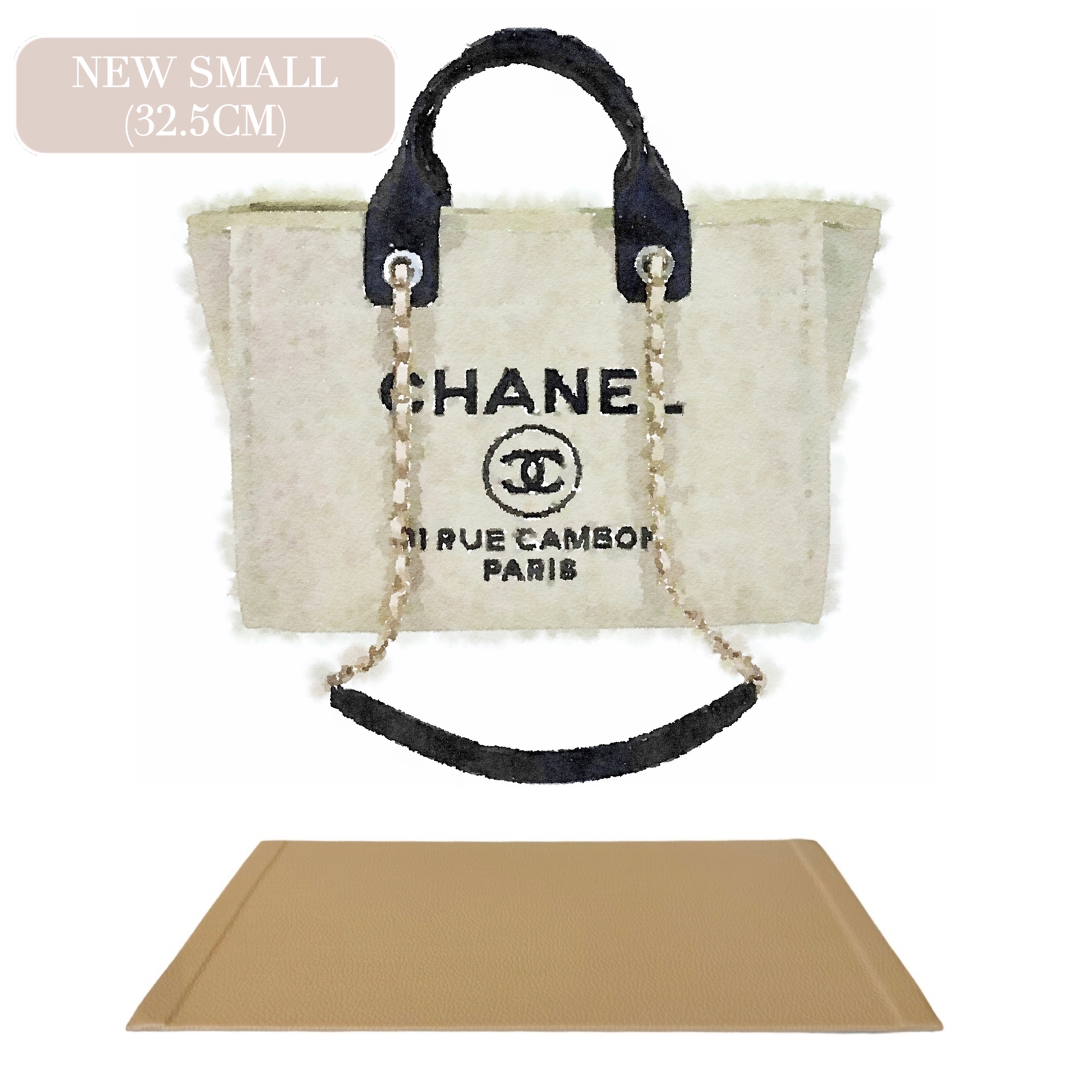 Base Shaper Bag Insert Saver For CHANEL New Small Deauville Tote (with Top Han