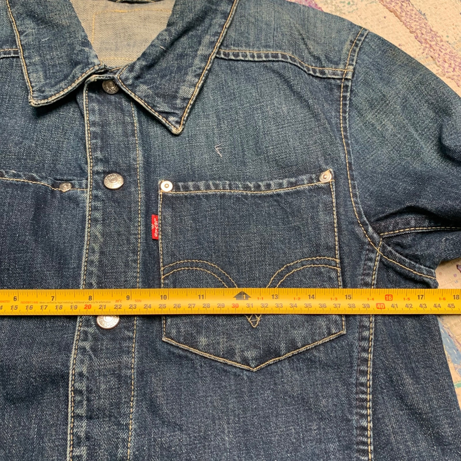 Vintage Y2K Levi’s Engineered Denim Snap Button Jean Jacket Small