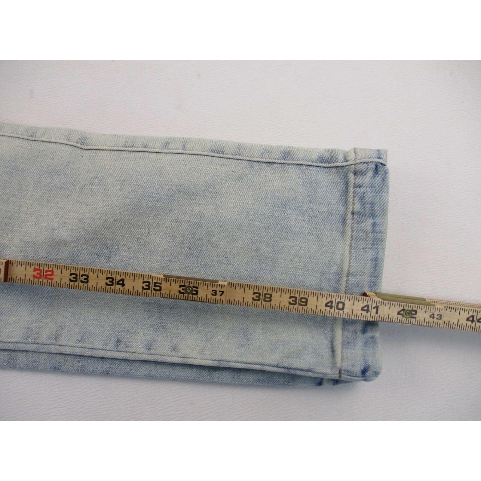 First Row Cargo Jeans Mens 30×32 Light Wash Denim Utility Pocket Streetwear