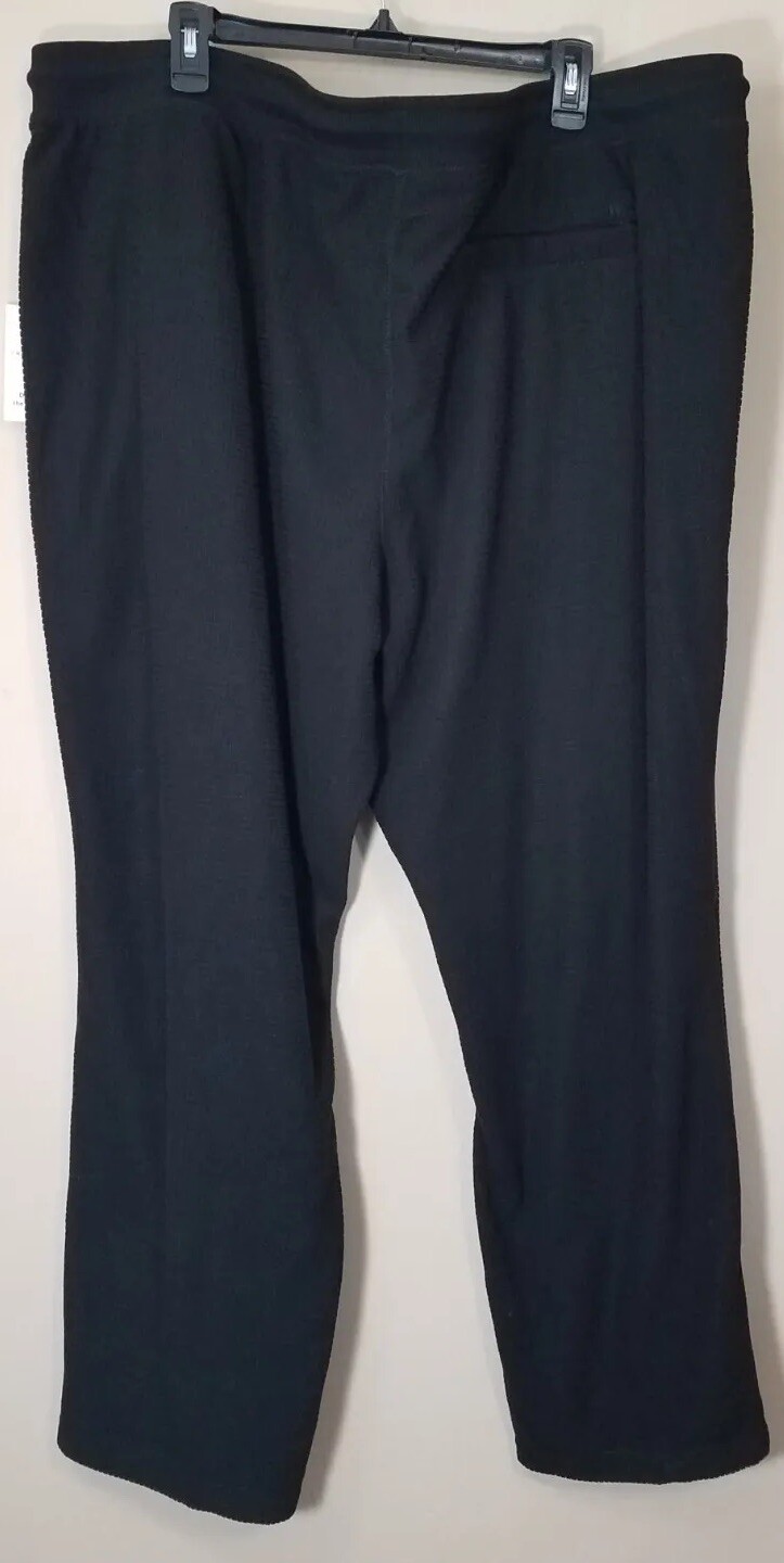 Free Assembly Grid Microfleece Sweatpants Men size 3XL Black Straight NEW