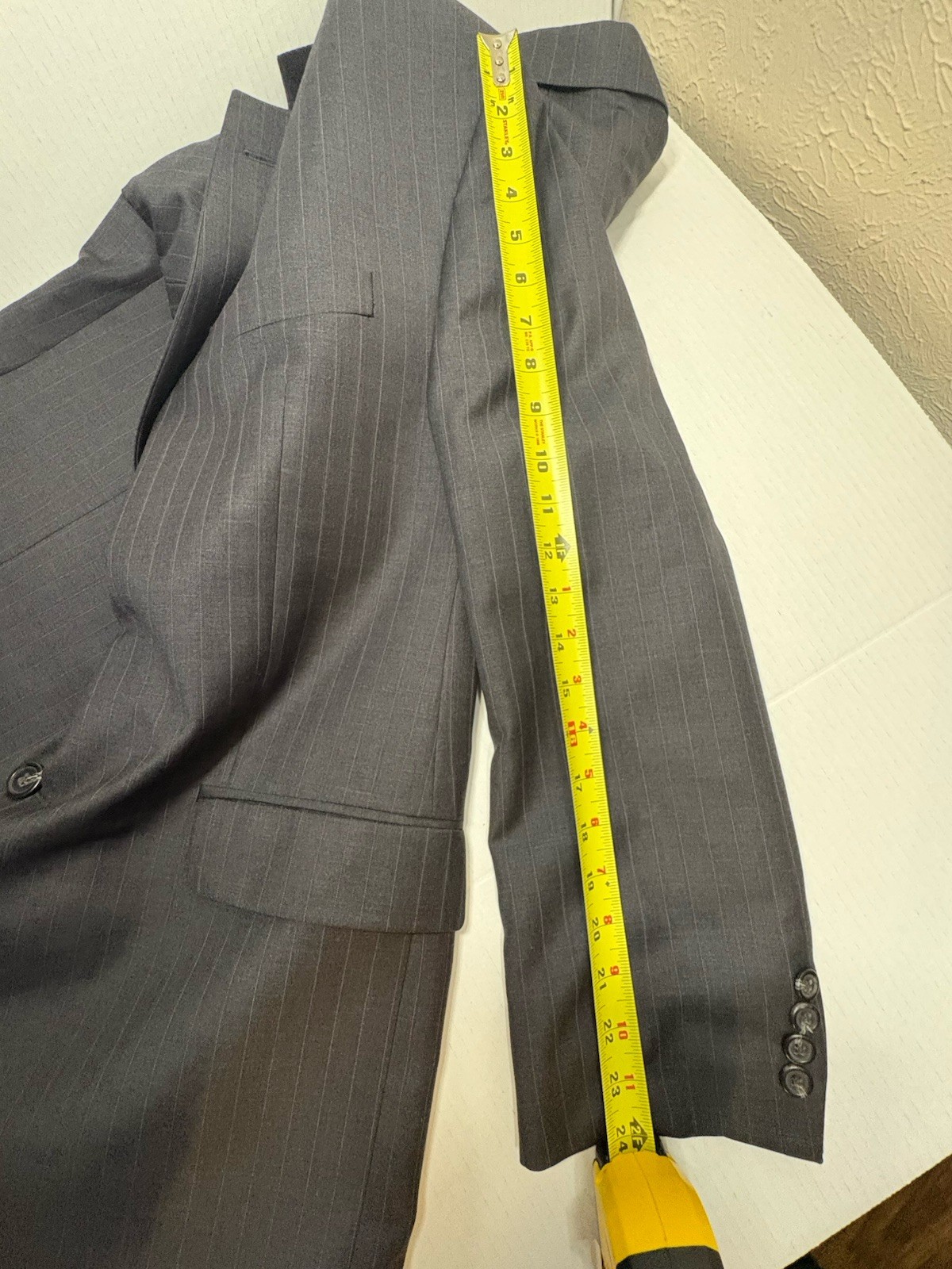 Lauren Ralph Lauren Dark Gray Blazer Mens Sz 44R 2 Button Wool Sport Coat Jacket