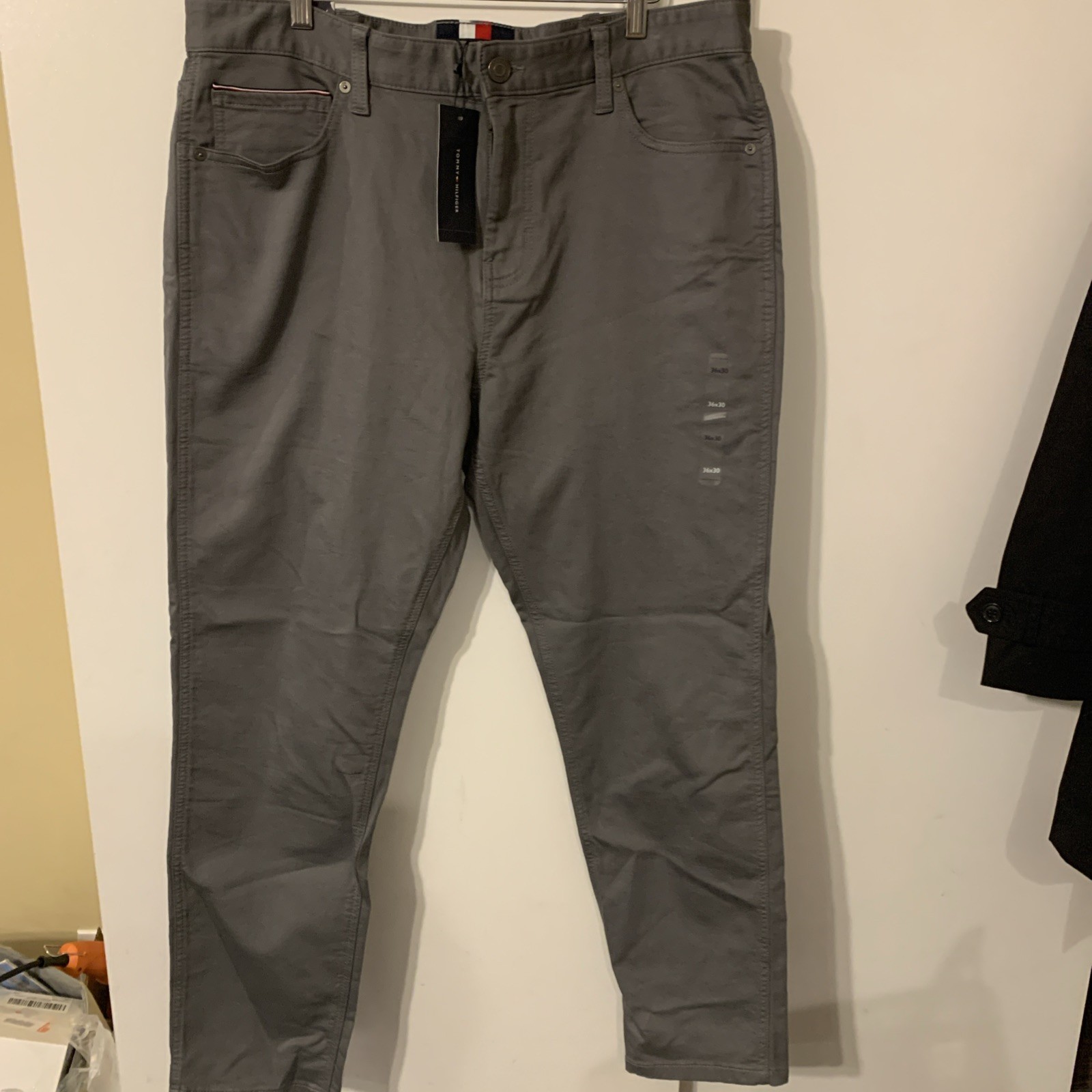 Tommy Hilfiger Thflex Olive Green Men’s Chino Jeans 36×30 Ab2
