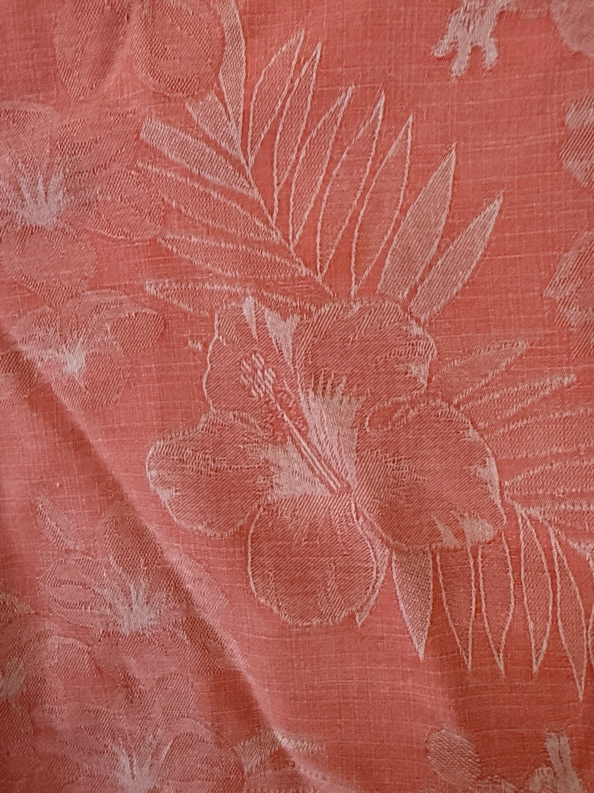 Tommy Bahama Disney Mickey Tonal Jacquard Silk Camp Shirt 3XL XXXL Dubarry Coral