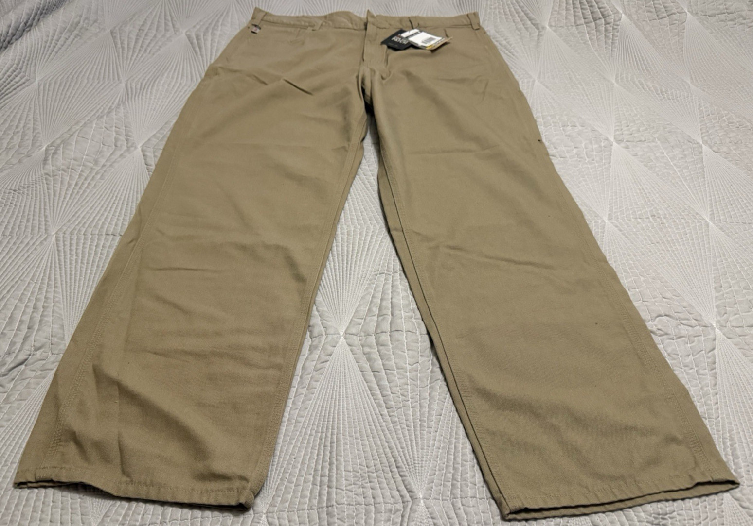 Carhartt FR Flame Resistant Canvas Cargo Workwear Pants Men 40 X 30 Tan Pockets