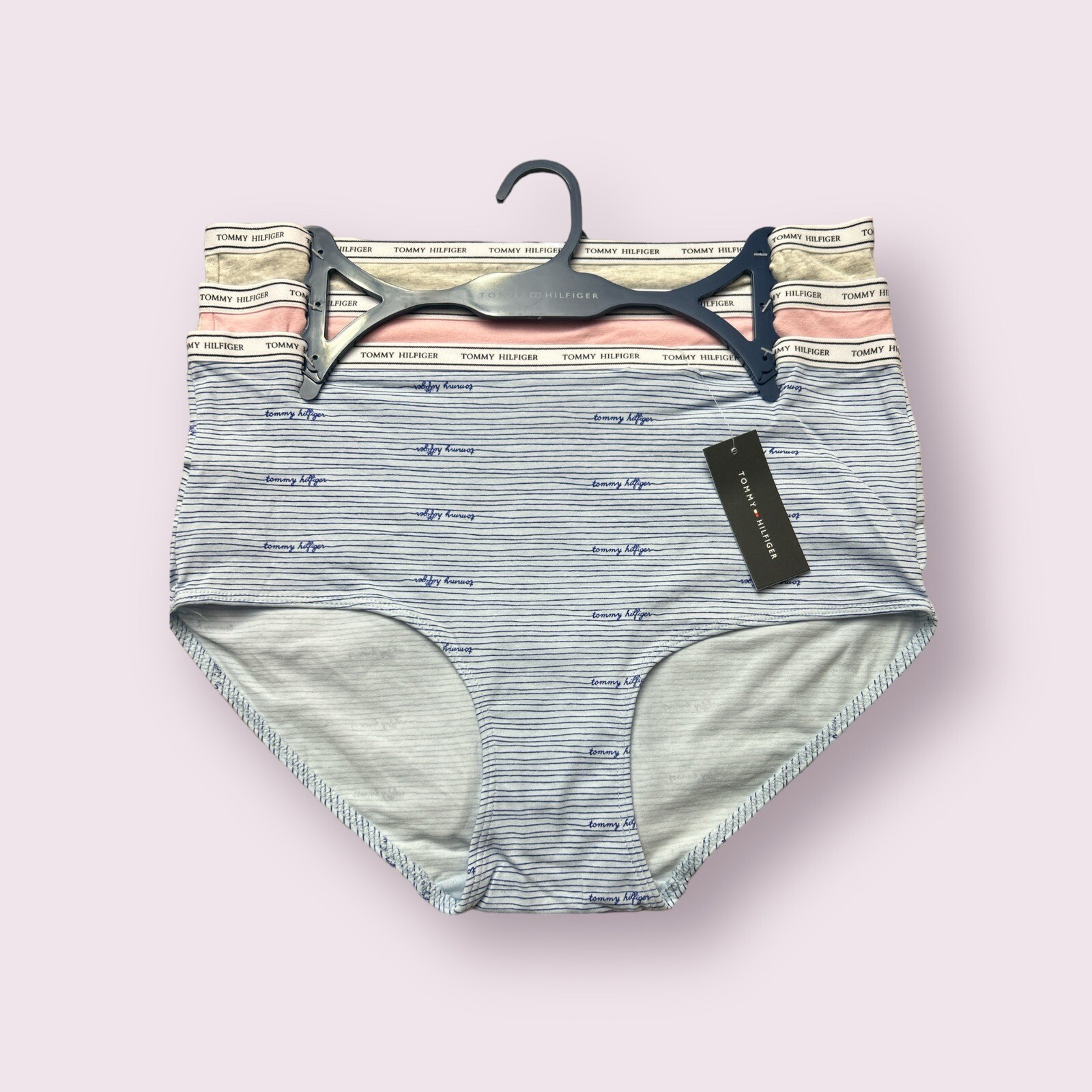 Tommy Hilfiger 3pcs~Soft Cotton Logo Mid-Rise Panties Sz. M~Multicolor~GREAT FIT