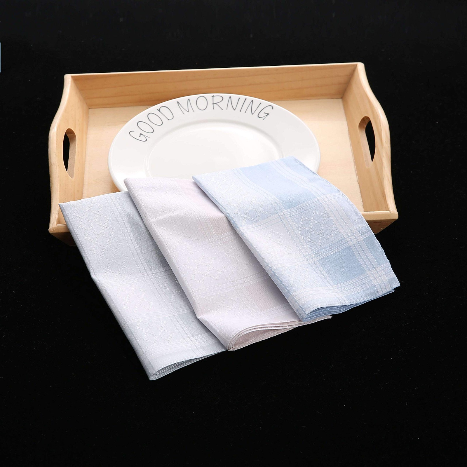 Large Soft Cotton Handkerchiefs for Men – Elegant Patterns, Assorted Colors, 16