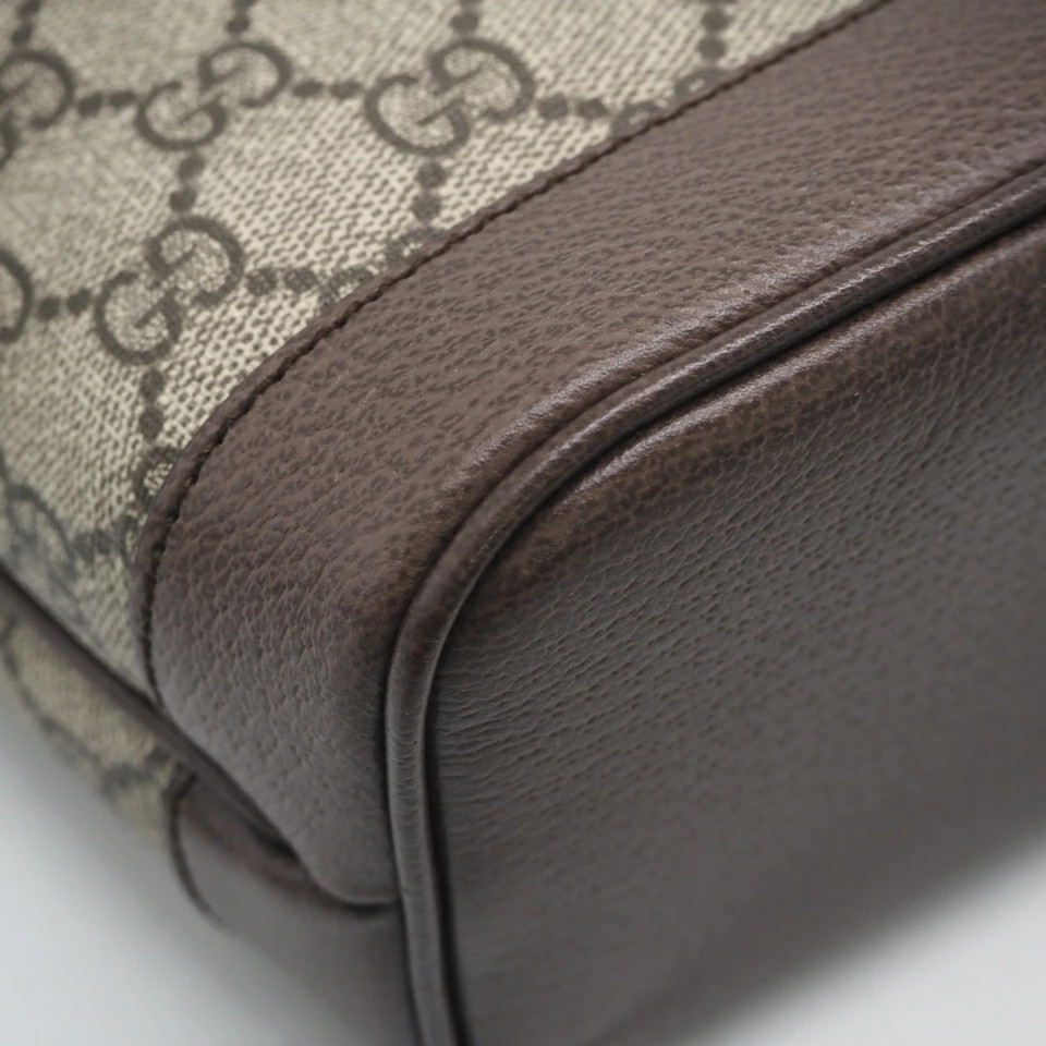GUCCI GG Supreme Ophidia Small Tote Bag 811716 2WAY Handbag Beige Brown