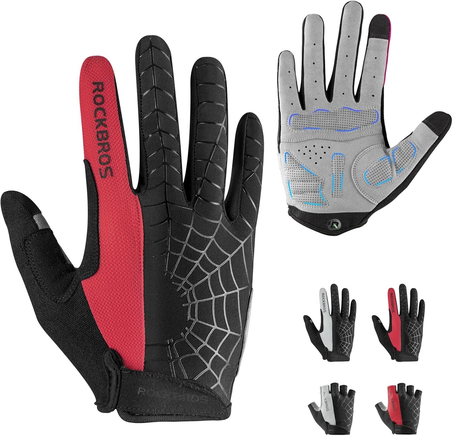 ROCKBROS Cycling Gloves Touchscreen Full/Half Finger Gel Pad Mountain Bike Glove
