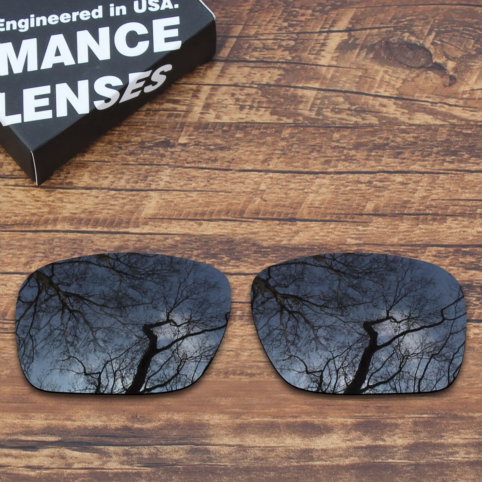 KEYTO Stealth Black Polarized Replacement Lens for-Oakley Holbrook OO9102