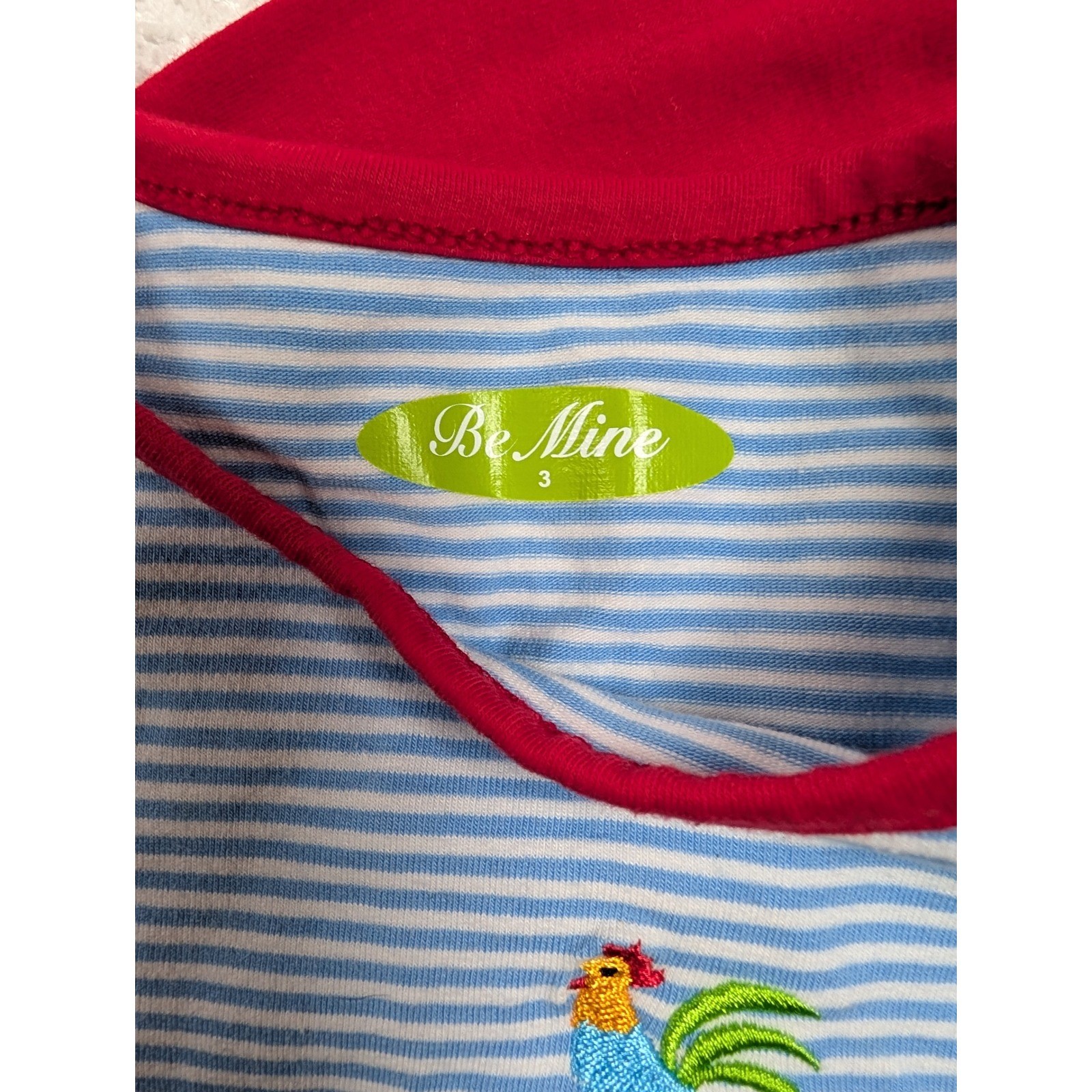 Girls Size 3 Farm Animals Barn Striped Shirt Red Leggings Outfit Set Cow Pig
