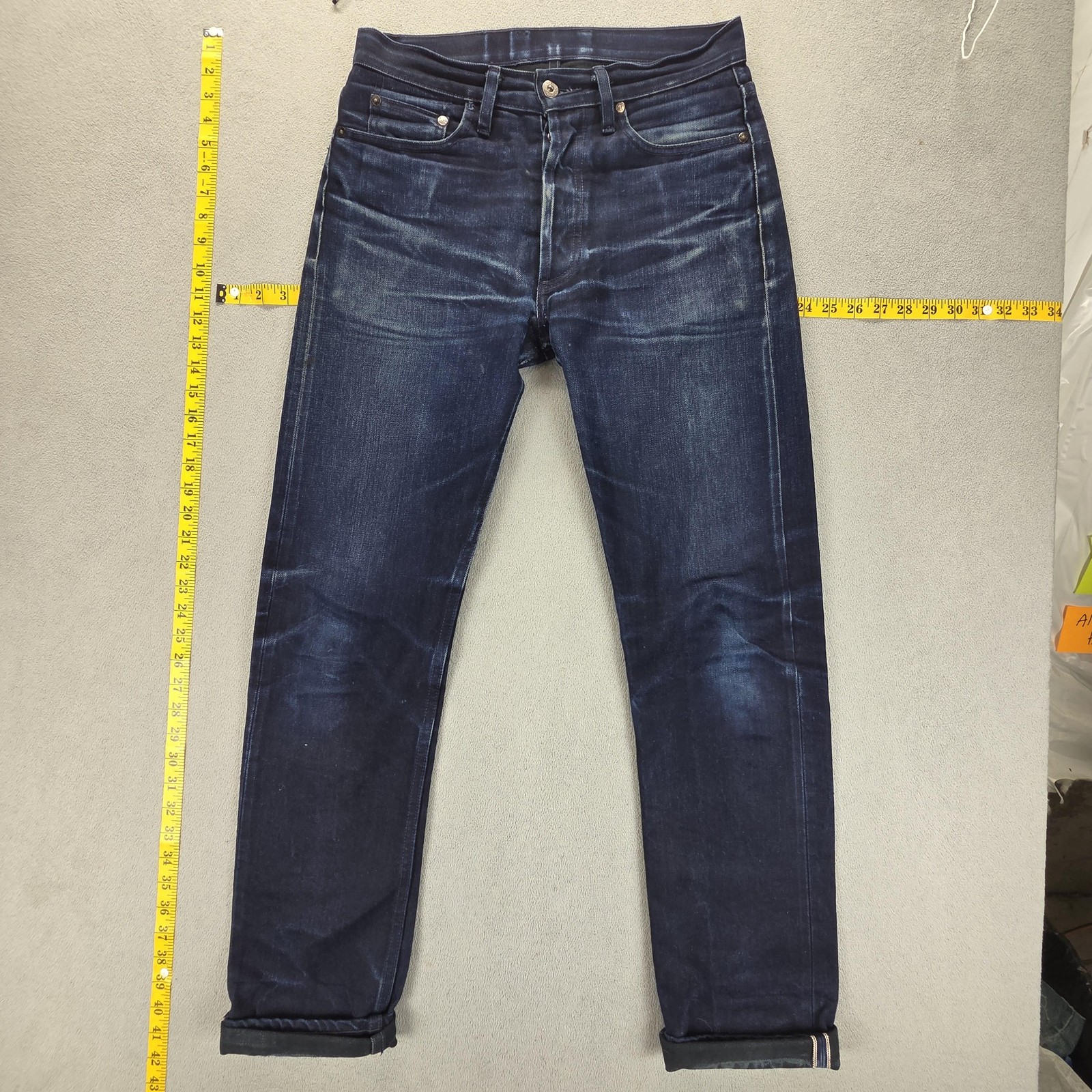 3sixteen Jeans Mens 29×32 Blue Selvedge CT-120x 14.5oz Raw Whiskers Honeycomb