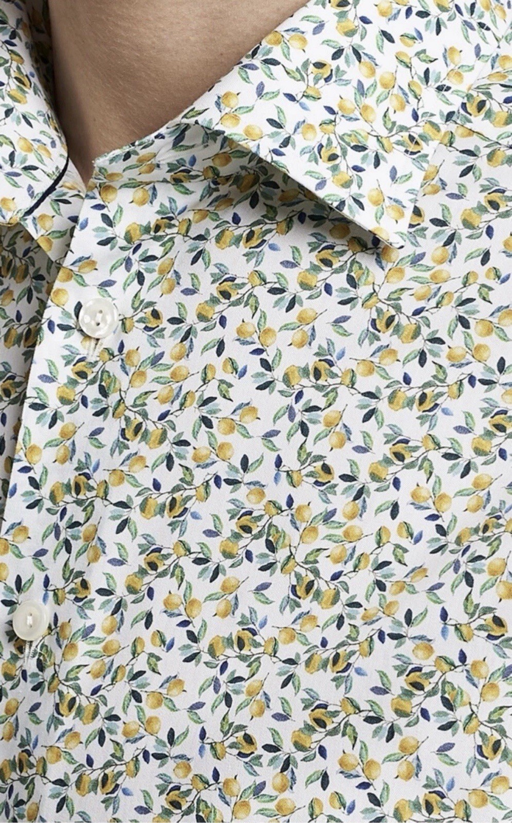 Eton Lemon Twill Slim Shirt Size 39 15.5 Long Sleeve Button Up Dress Shirt Men’s