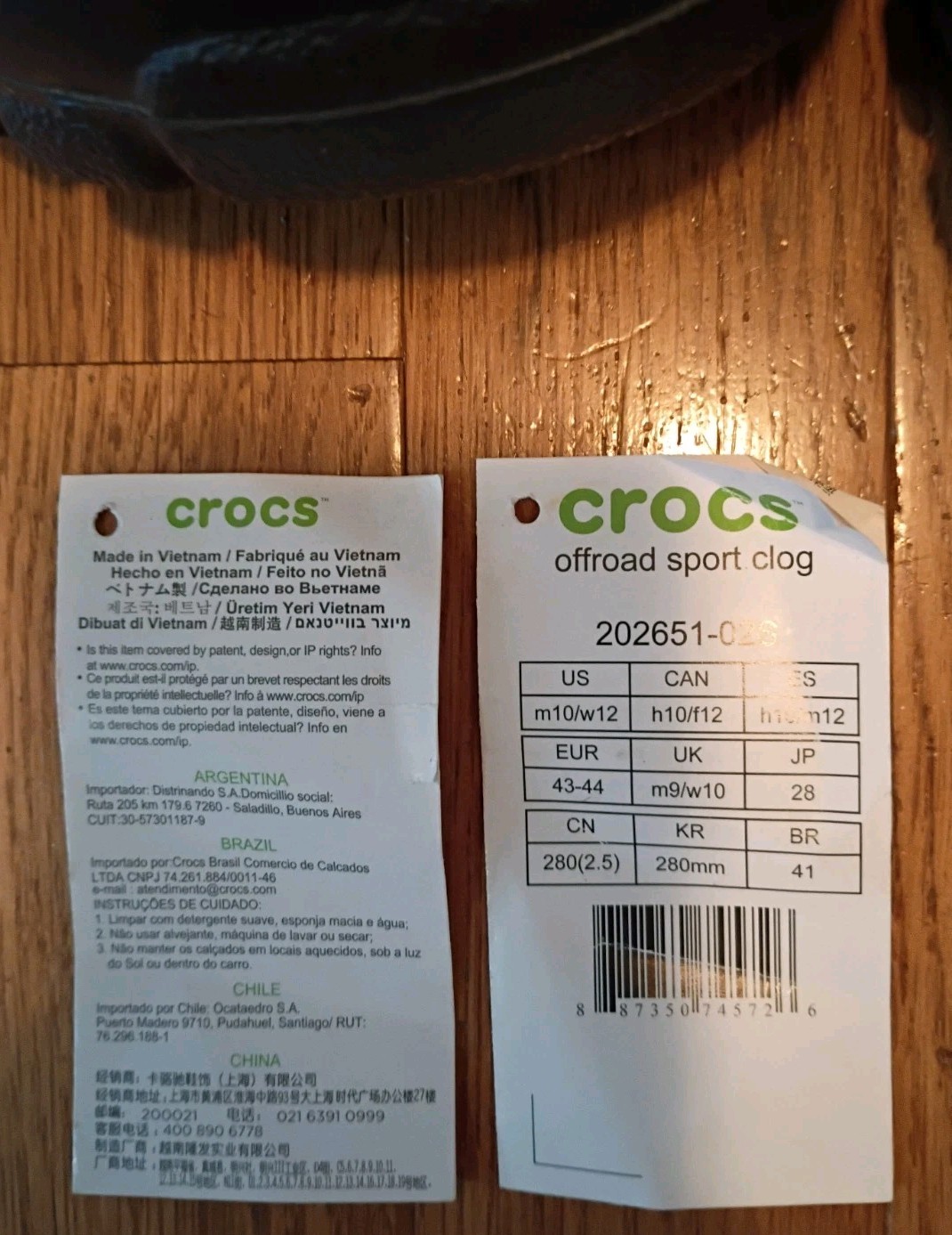 New Men’s Crocs Offroad Sport Clogs Slip-on Casual Sandals Shoes- US Size 10
