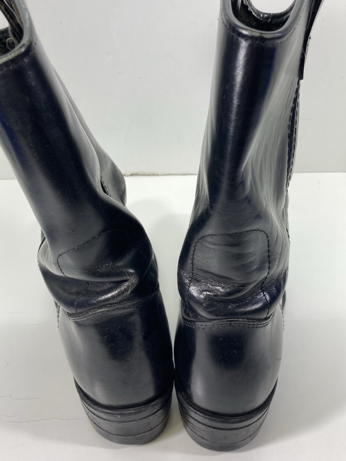 Iron Age Steel Toe Safety Roper Boots Men Size 9 EE Wide Black Leather Western
