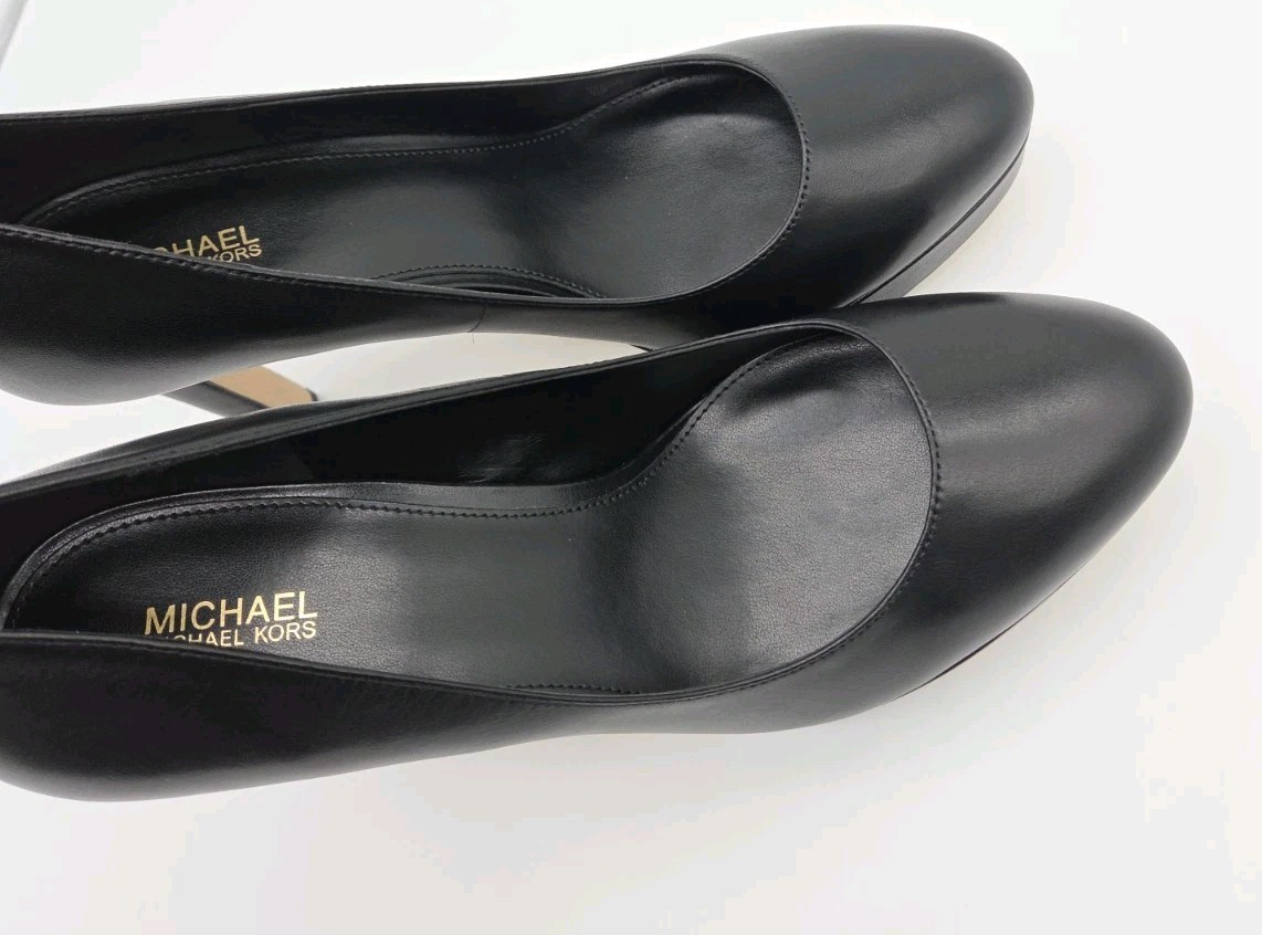Michael Kors Women’s Chantal Black Platform Leather Pumps Size 9.5/10/11 NIB