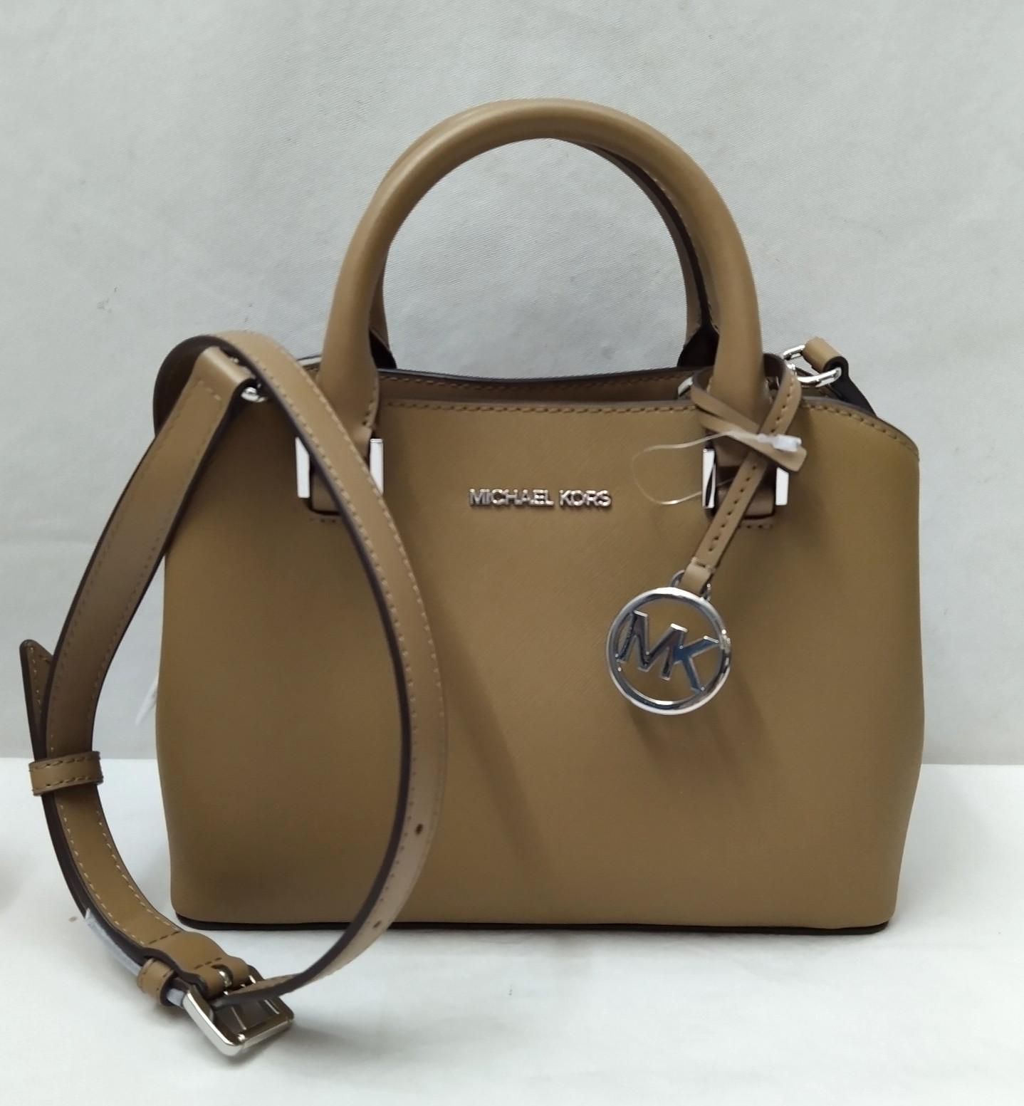 Michael Kors Savannah Brown Leather Double Handles Satchel Bag – NWT