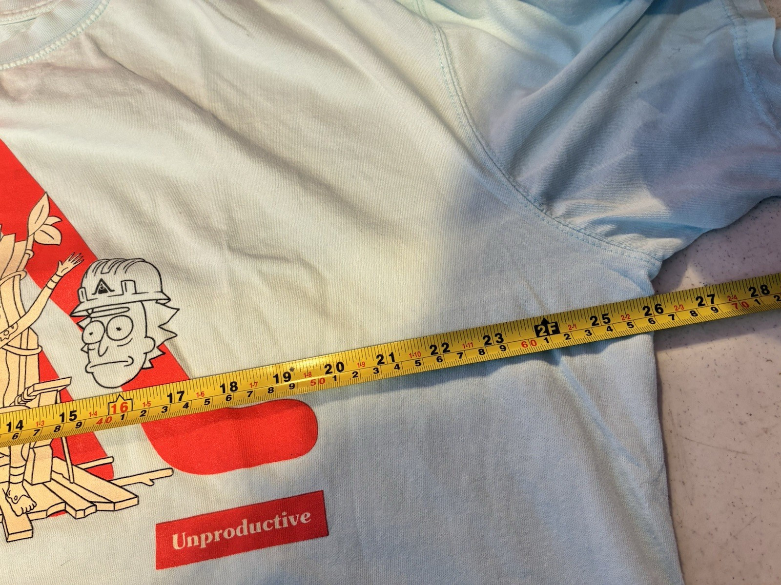 Rick and Morty Loot Crate Exclusive T-Shirt Men’s 2XL Blue Unproductive Tee .