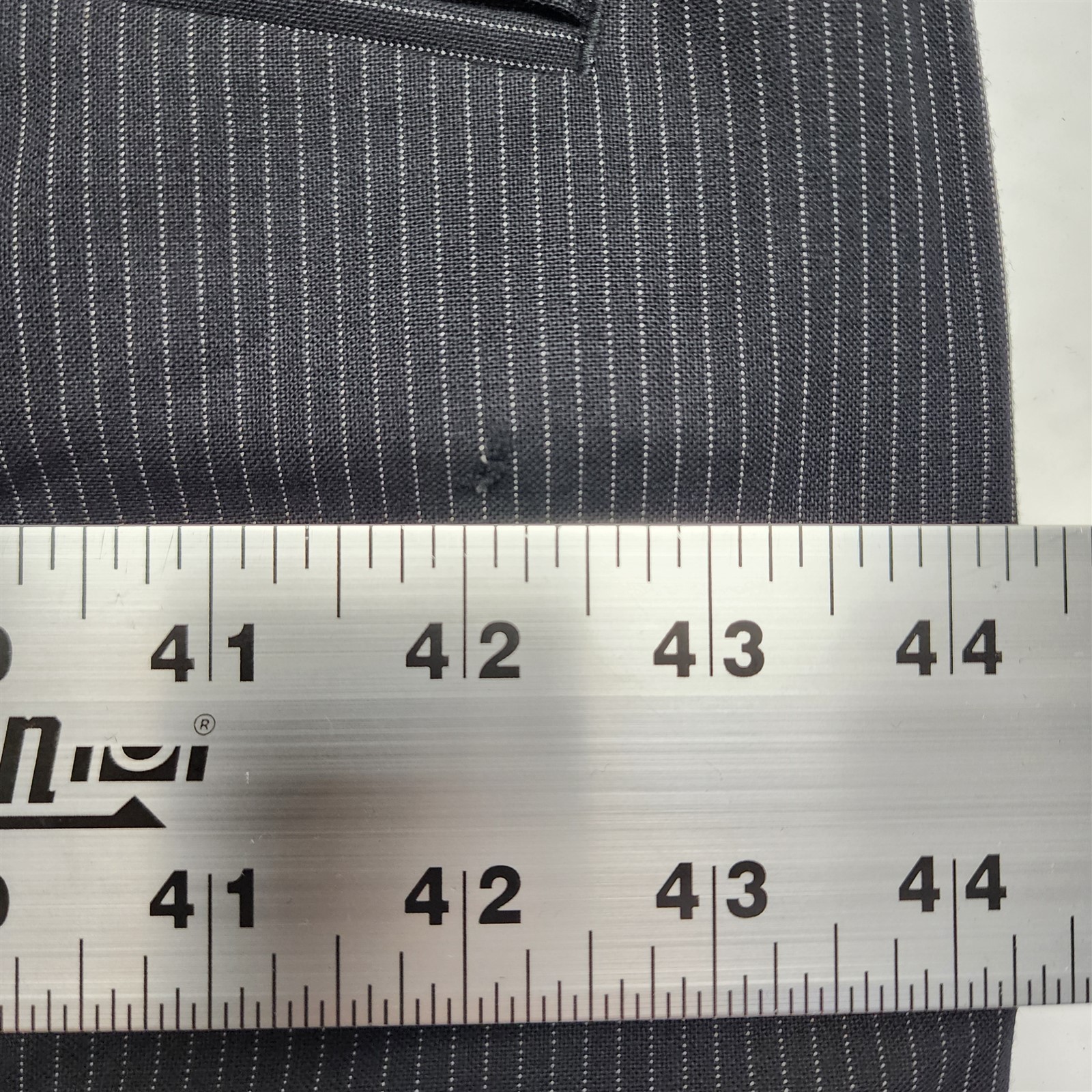 Express 38R 32×30 Black Pinstripe Wool Blend Stretch 2Btn 2Pc Jacket Pants Suit