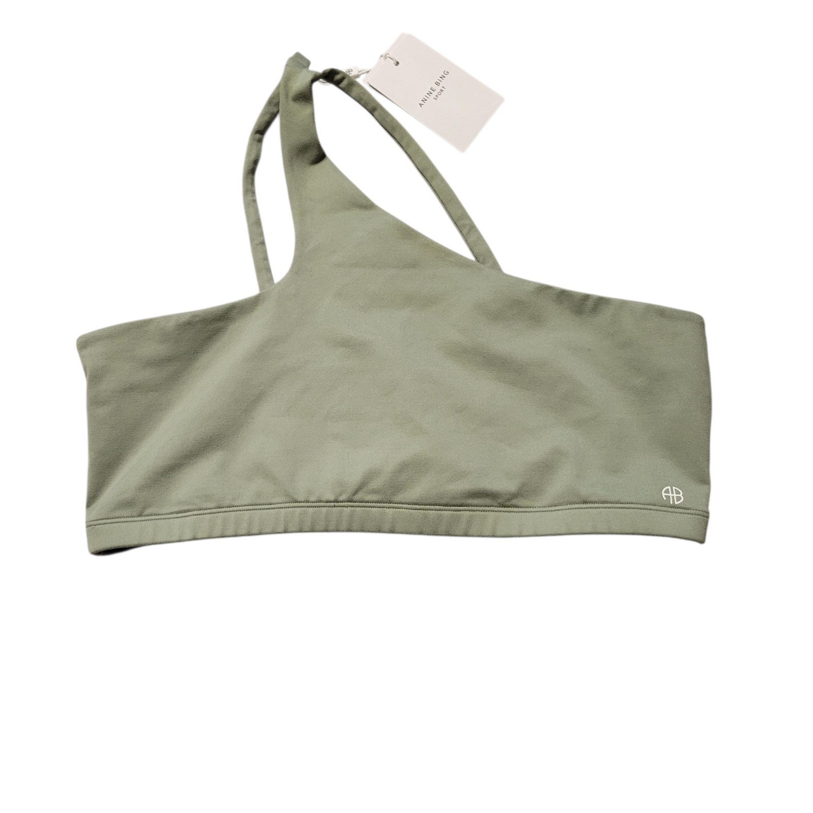 Anine Bing Sports Bra XL NWT Artichoke Green Active One Shoulder