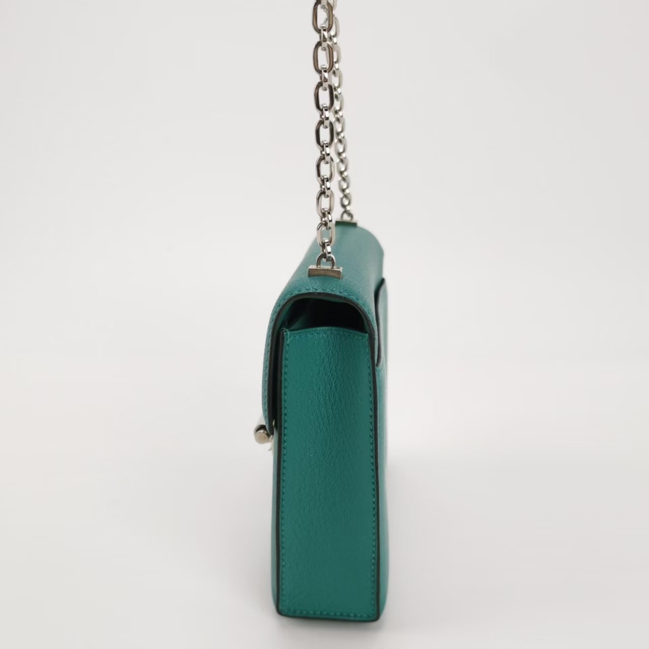 Hermes Verrou Mini 17 Chevre Chamkila Menthe Z6 Green Silver Hardware PHW Auth