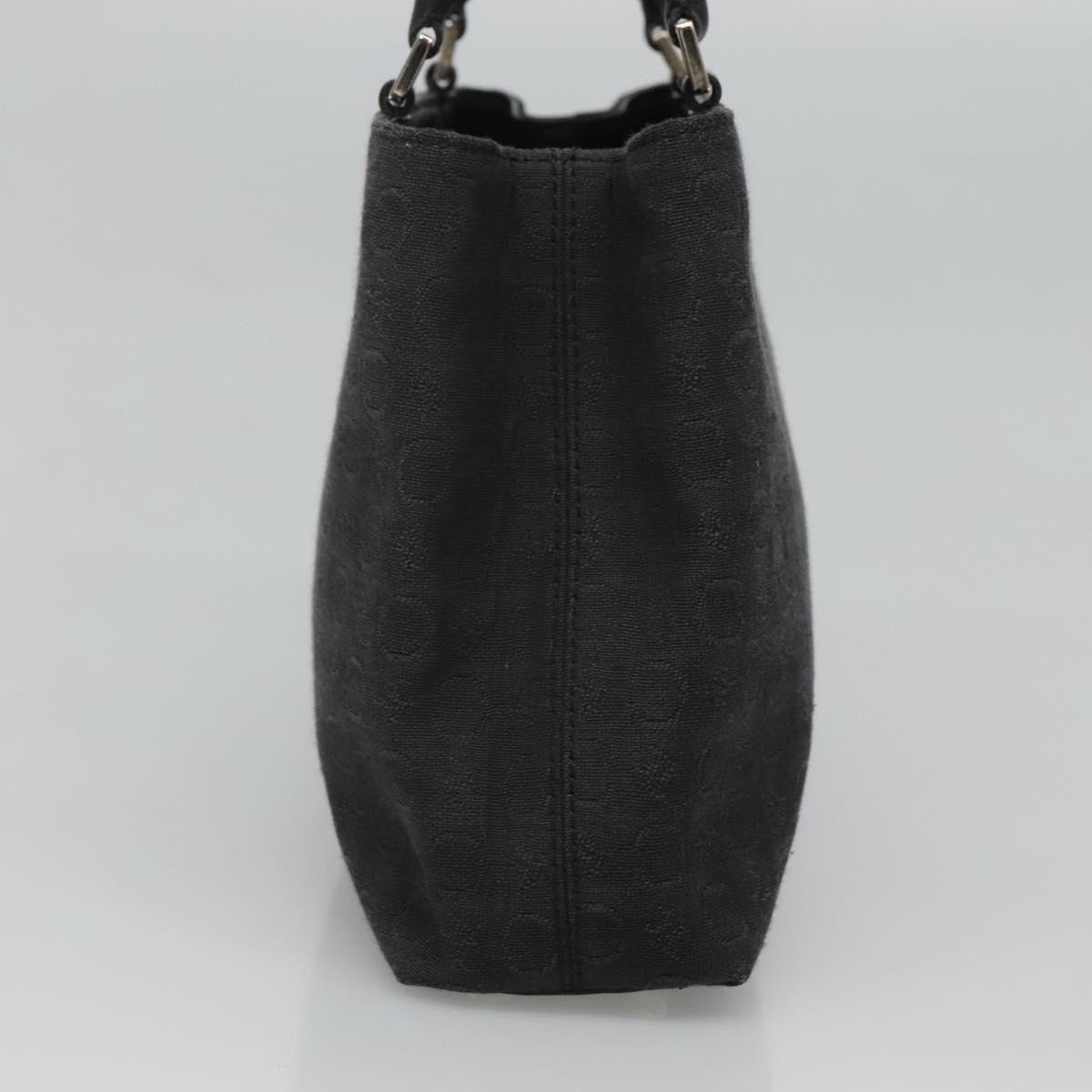 CELINE C Macadam Canvas Hand Bag Black Auth sw213