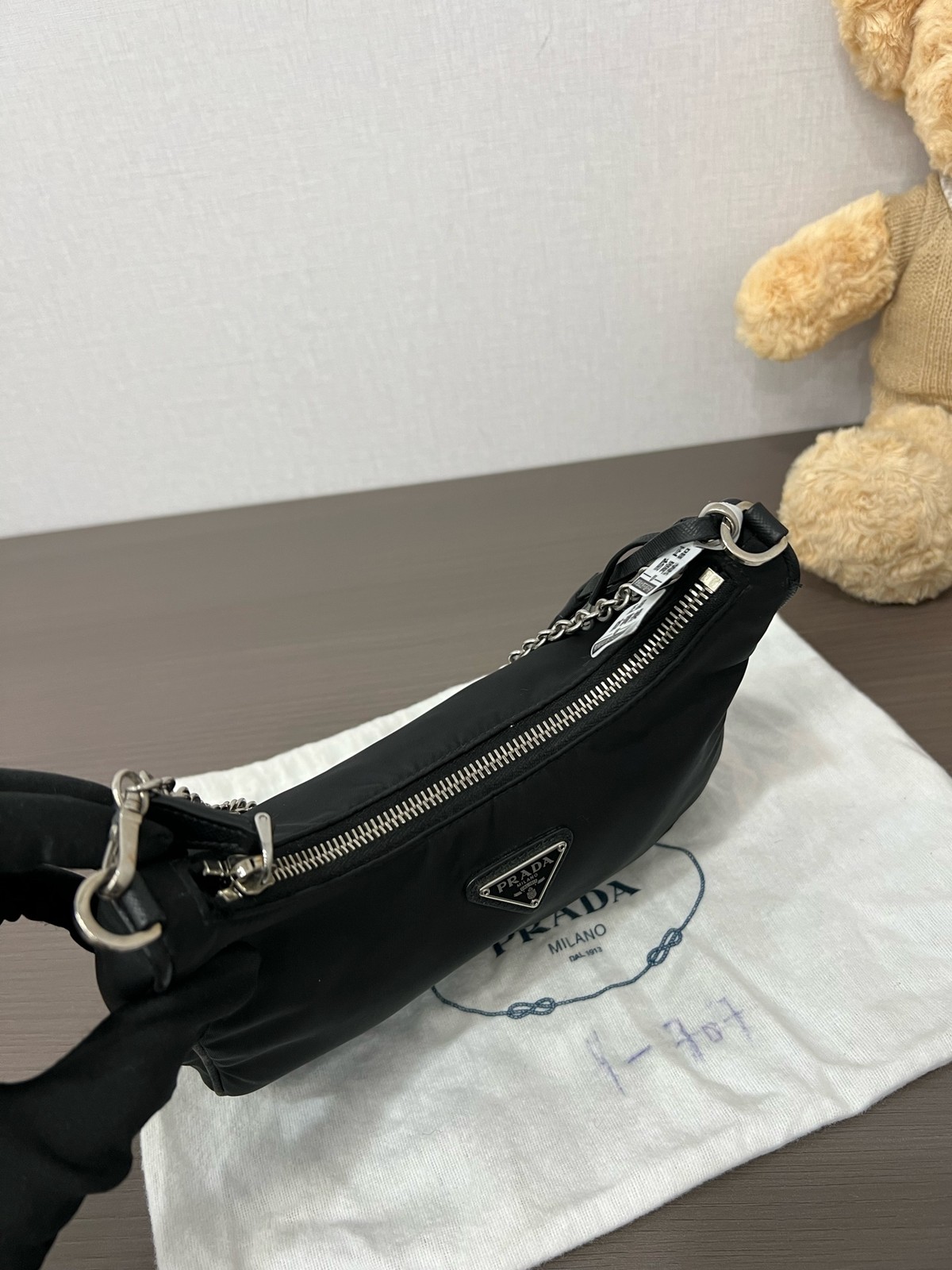 Prada Re-Edition 2005 Normal Black Nylon Multi Carry Bag w/ Pouch Duty Paid