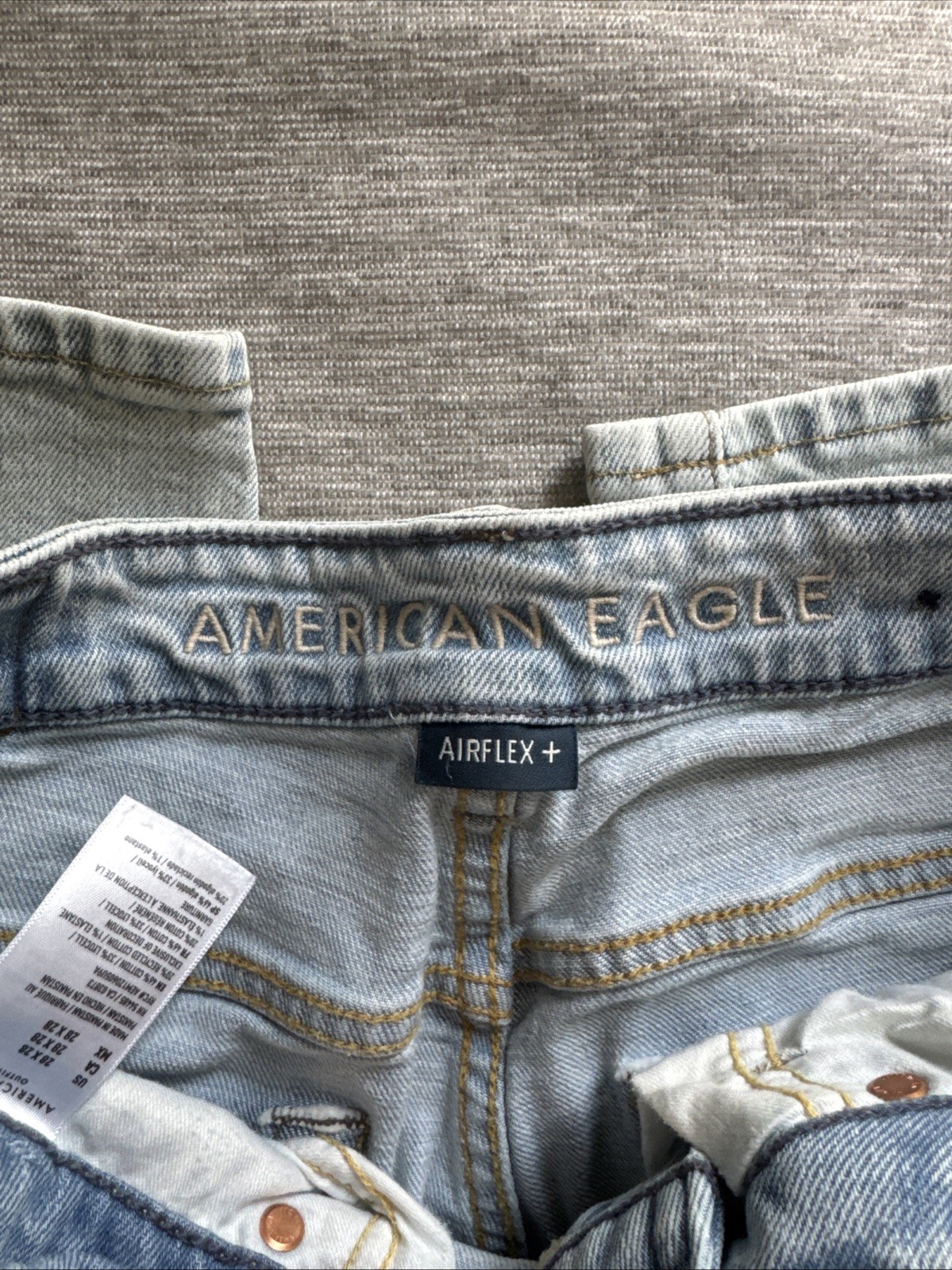 American Eagle Men’s AirFlex+ Straight Jeans Size 28×28 In Light Wash