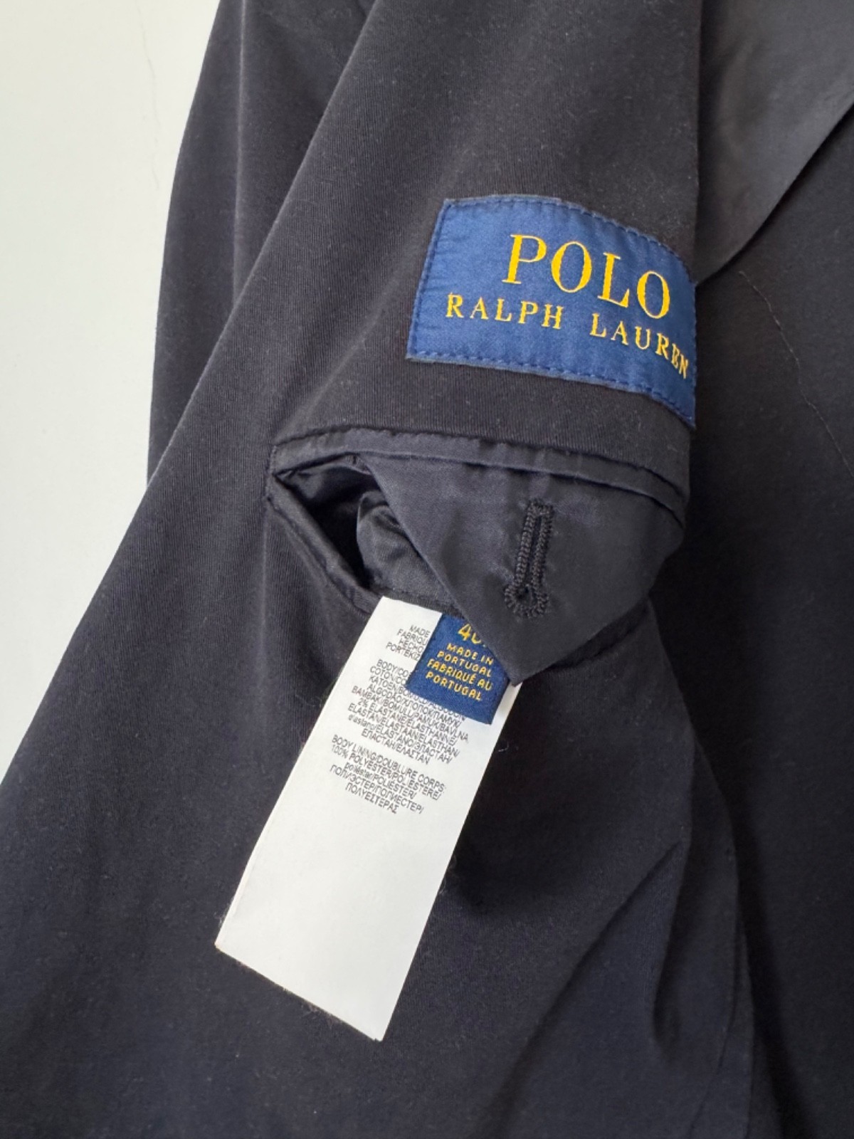 Polo Ralph Lauren Navy Blue Cotton Slim Fit Blazer 40R