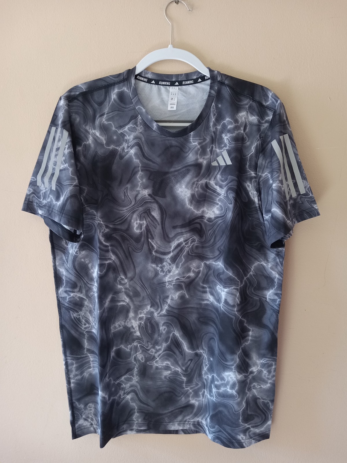 Adidas OTR AOP T-Shirt White / Black / Gray IB6394 Men’s Size XL