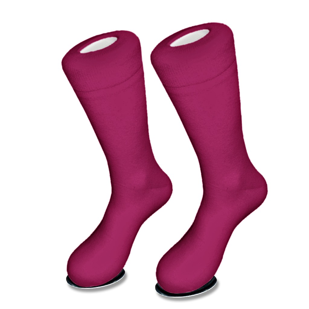6 Pair of Biagio Men’s Solid HOT PINK Fuchsia Color Mens COTTON Dress SOCKS