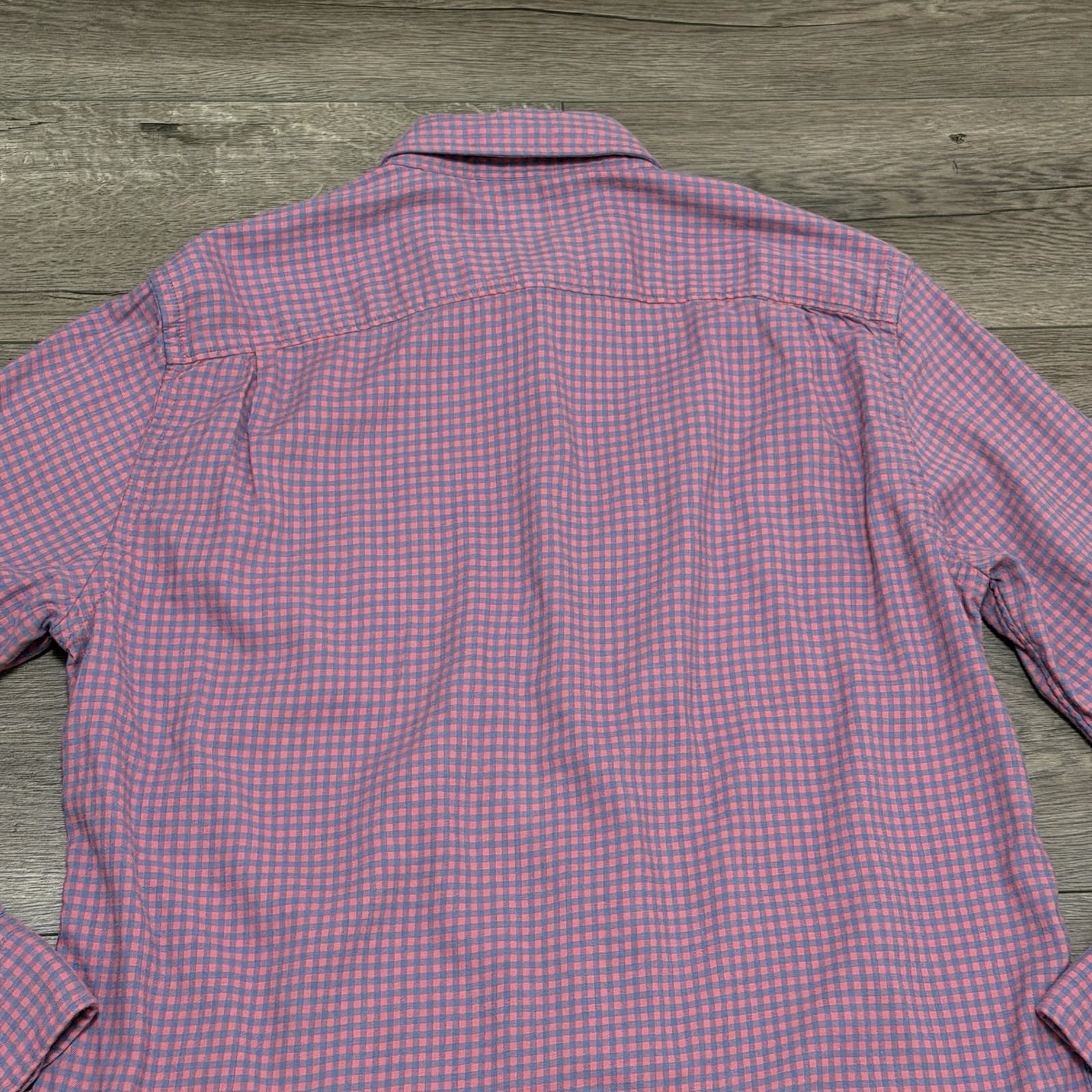 Faherty Mens Lightweight Movement Flannel Shirt Long Sleeve BLUE ROSE GINGHAM M