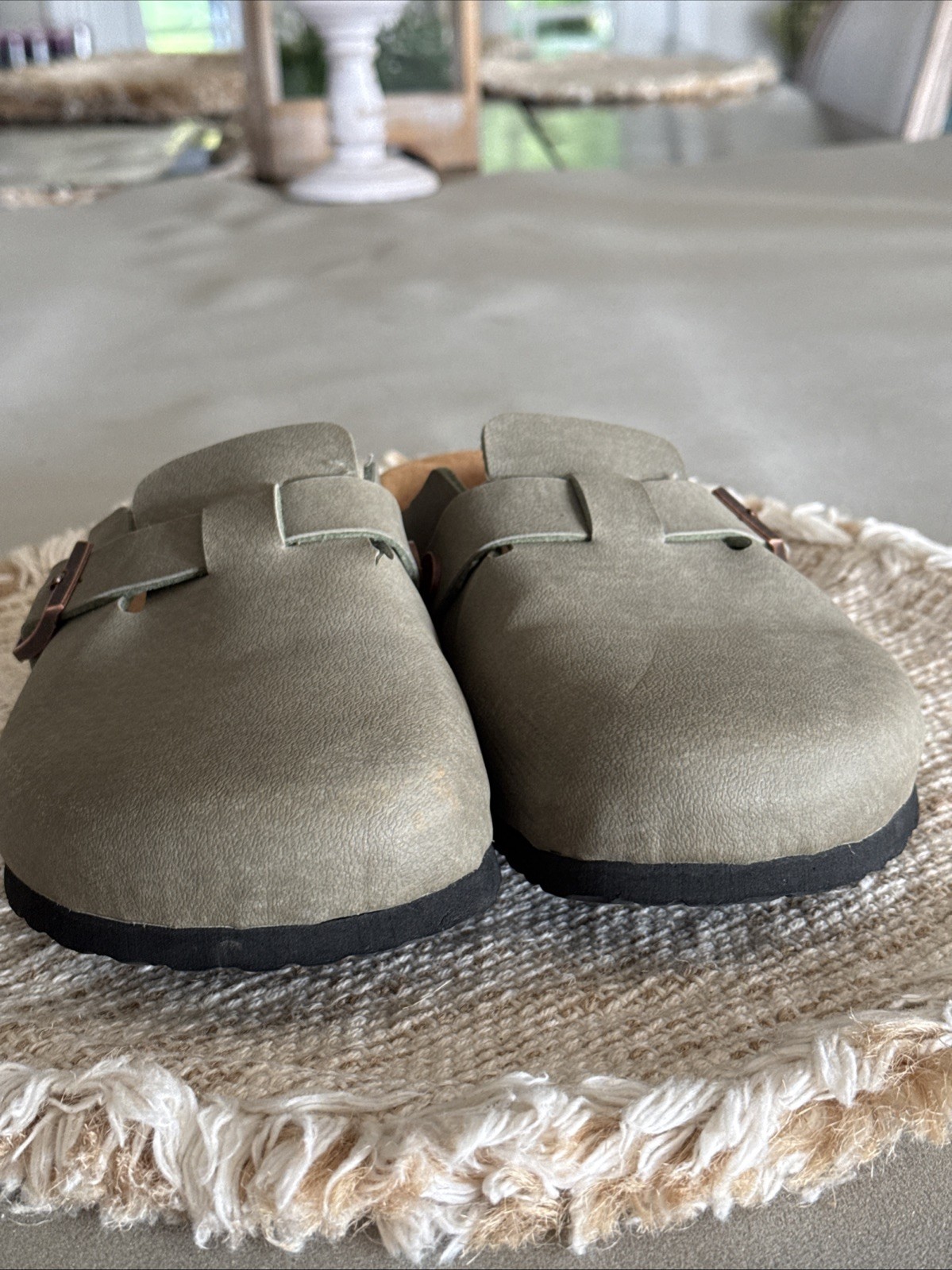 Birkenstock Boston Soft Footbed Suede Clogs Green EU 39 US W8/M6