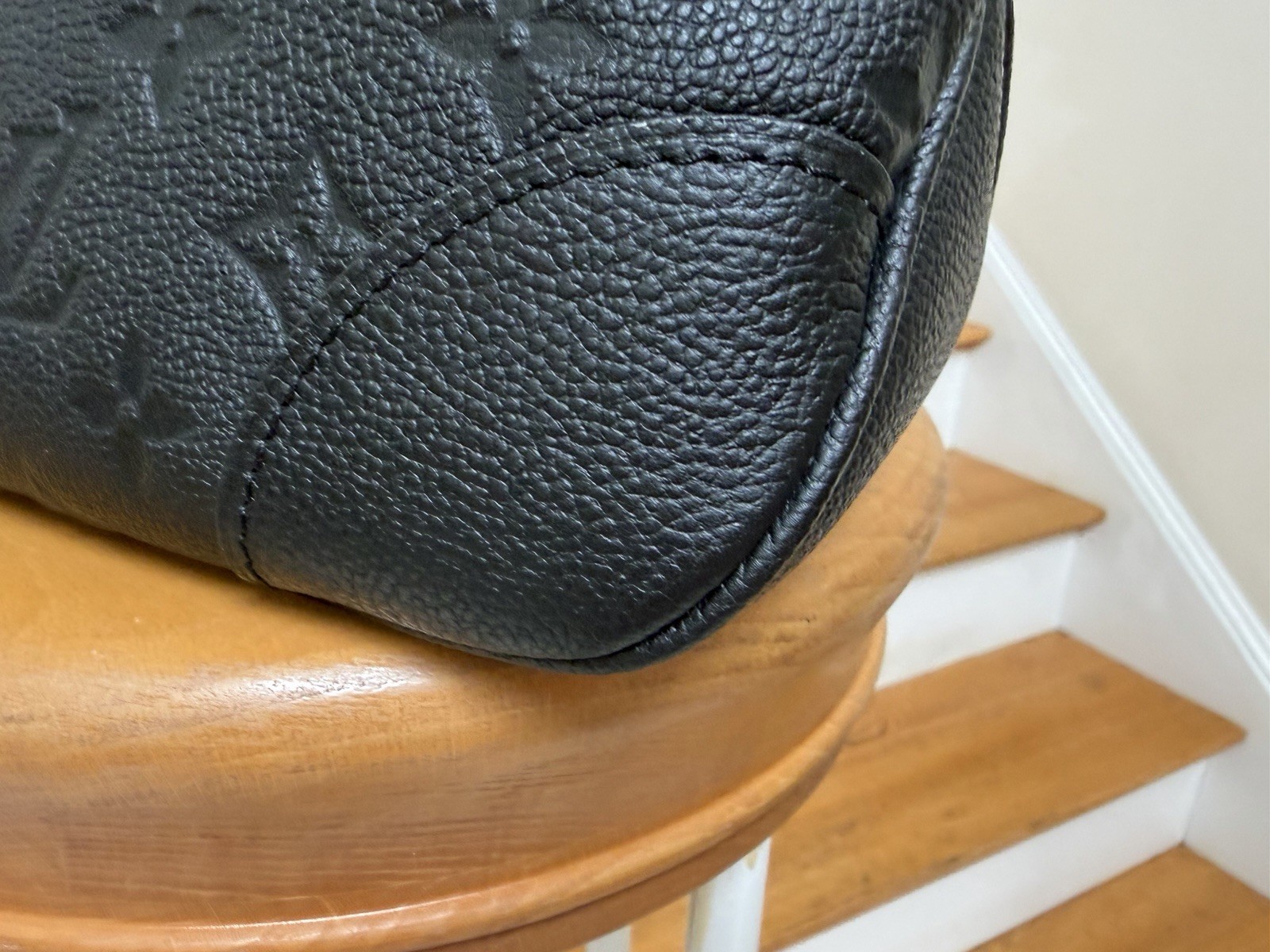 Louis Vuitton Boulonge PM Monogram Empreinte Leather Noir M12930