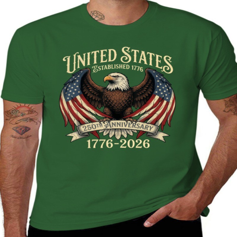250 Years American Flag Bald Eagle 250th Anniversary USA Patriotic T-Shirt