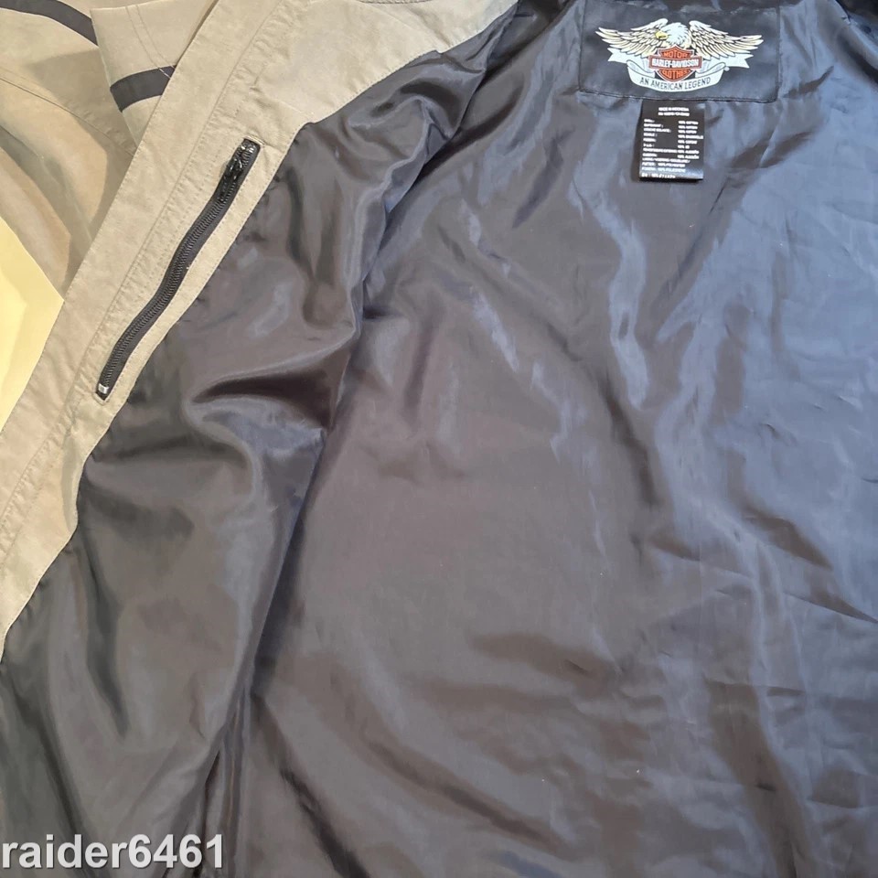 Harley-Davidson Men’s Jacket Khaki Green Cotton Full Zip XL H-DMC 971531-10VM