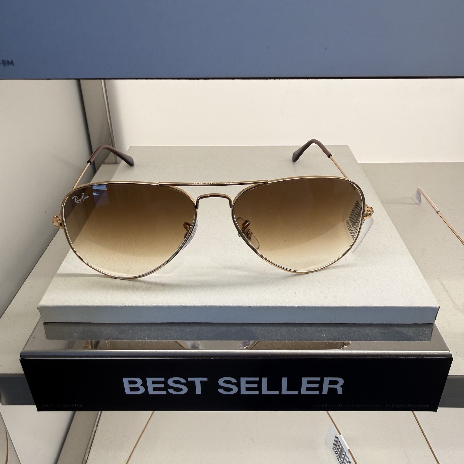 Ray-Ban RB3025 001/51 58-14 Aviator Gold Metal Brown Gradient Glass UV400 Women