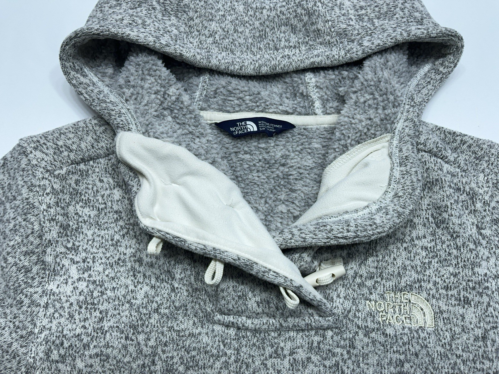 The North Face Fleece Hoodie Womens Size Small Toggle Button Pullover Jacket