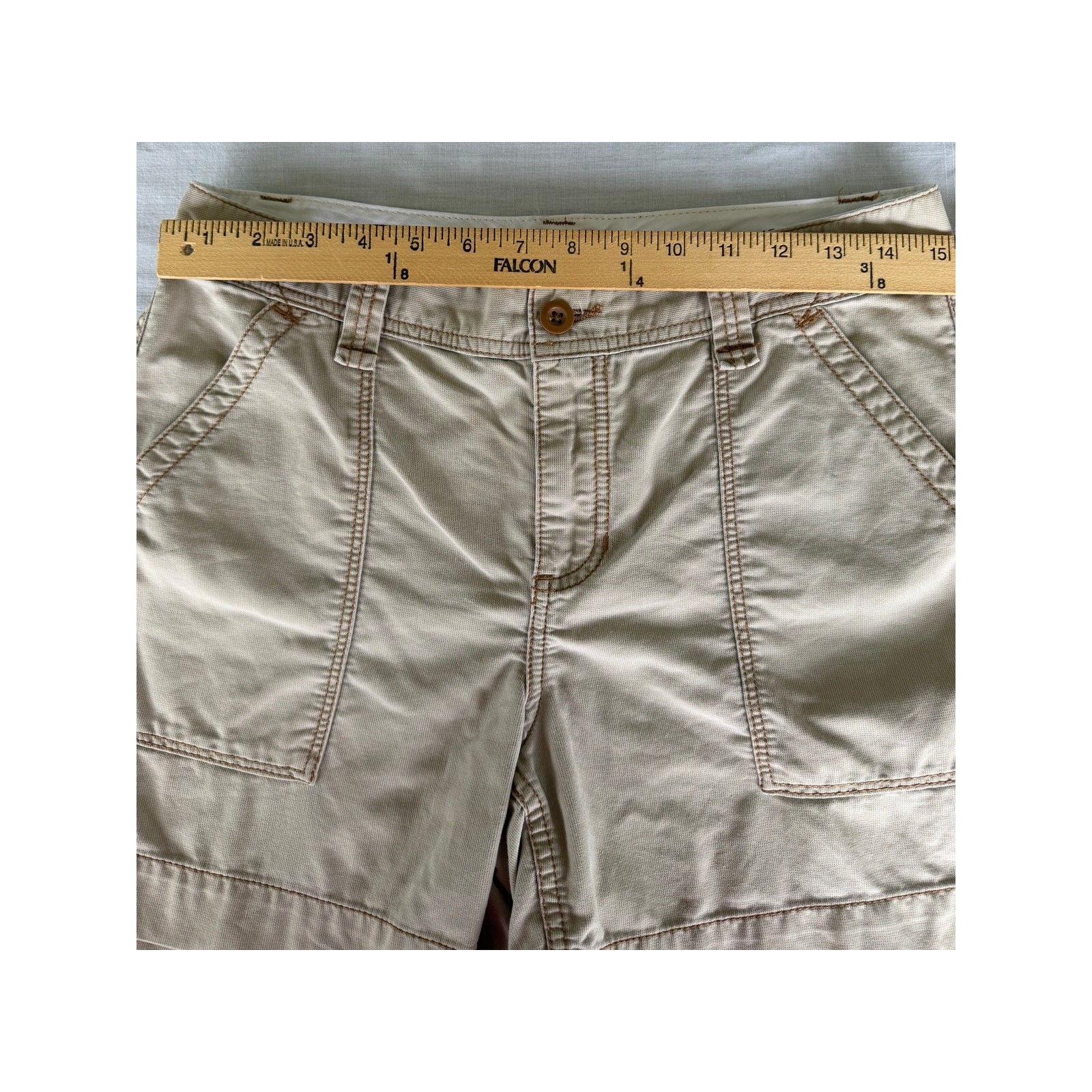 Preppy Coastal Polo Jeans Company Ralph Lauren 100%Cotton Khaki Utility Shorts 4