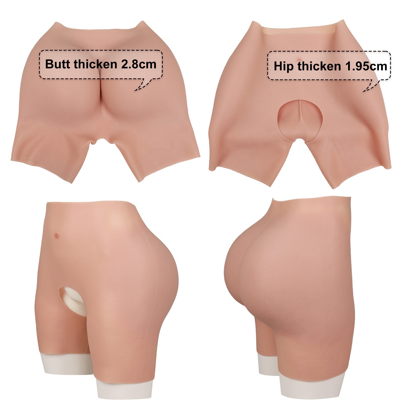 Dokier Realistic Silicone Hip Shaping Pants Buttocks Enhancer Shapewear Panties