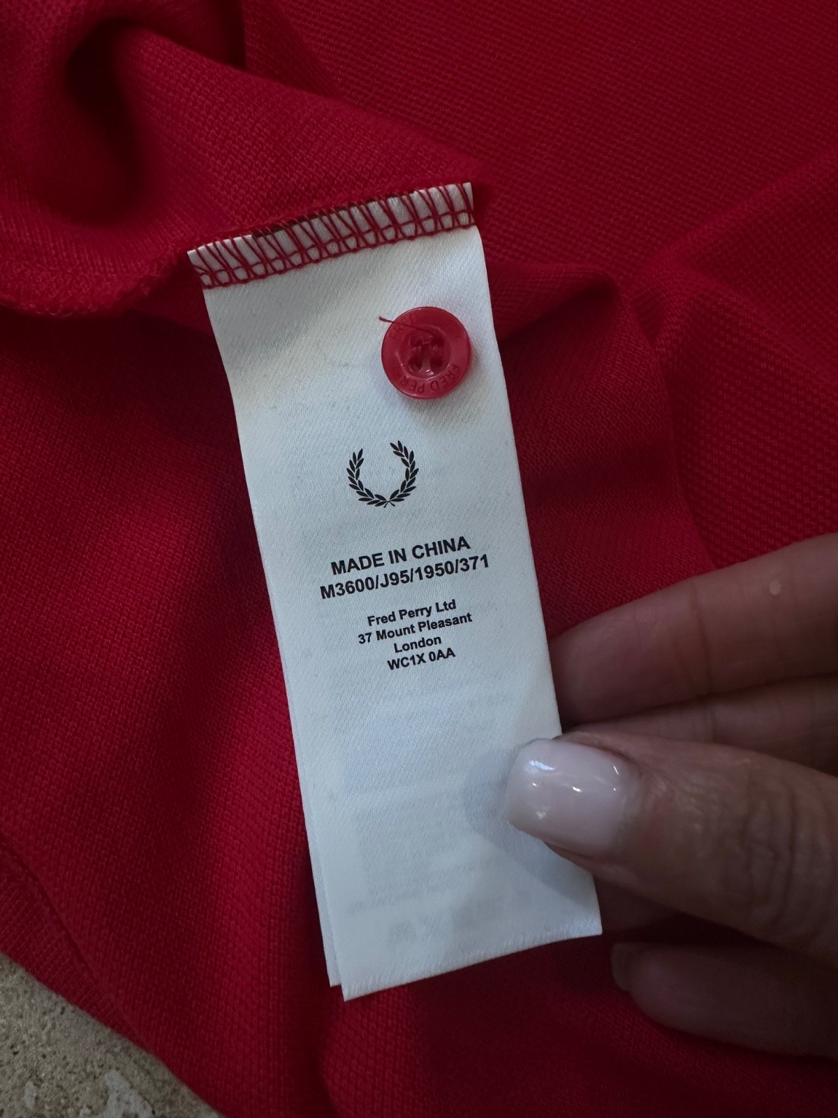 Fred Perry M3600 Twin Tipped Polo Shirt Red Gold White Size L New With Tags