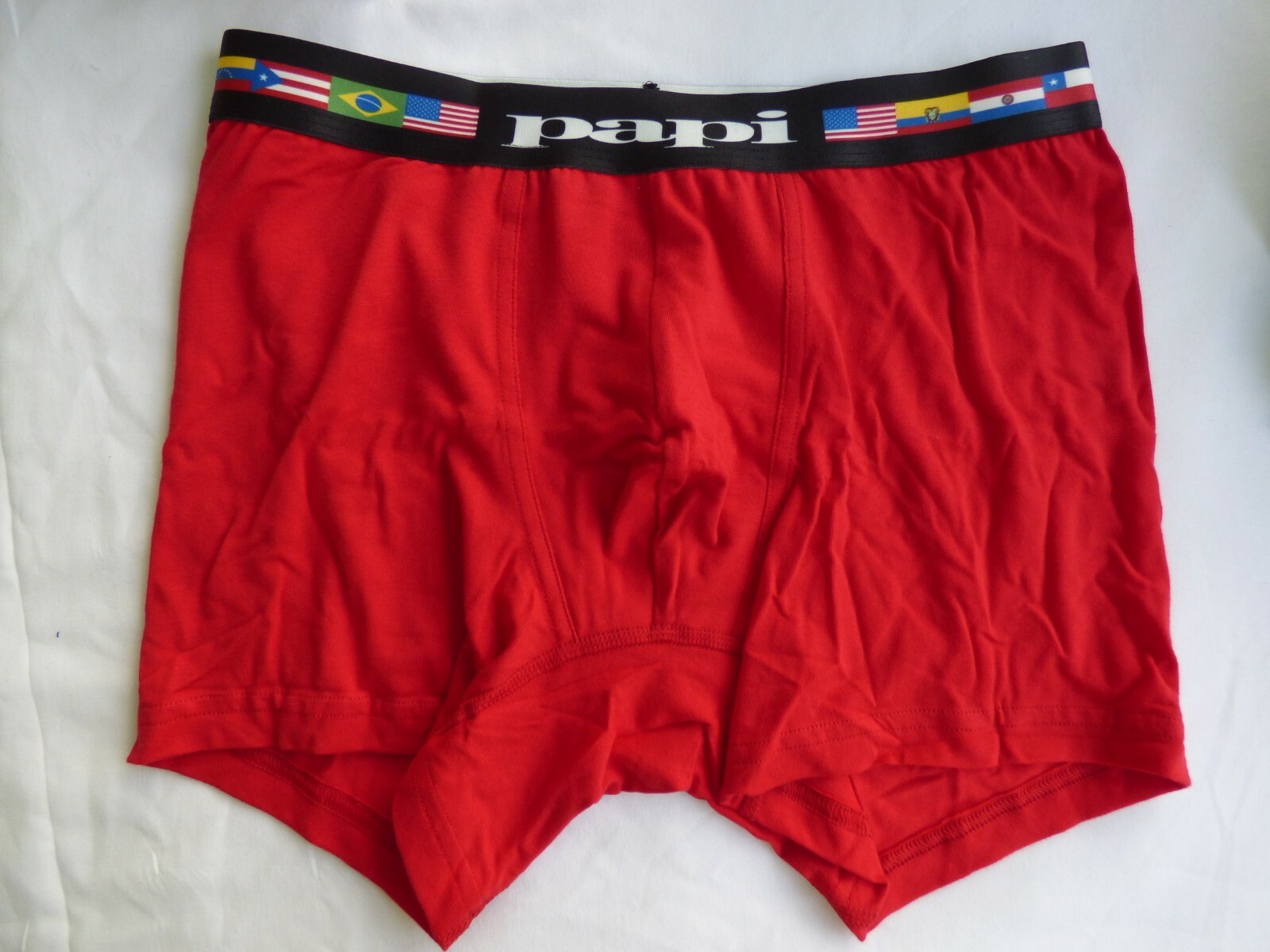PAPI Boxer Briefs New No Tags Mens Flag Waist S M L XL Cotton Stretch Underwear