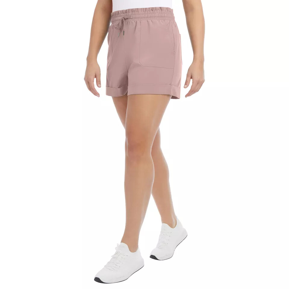 Danskin Ladies’ Woven Paperbag Short | C32