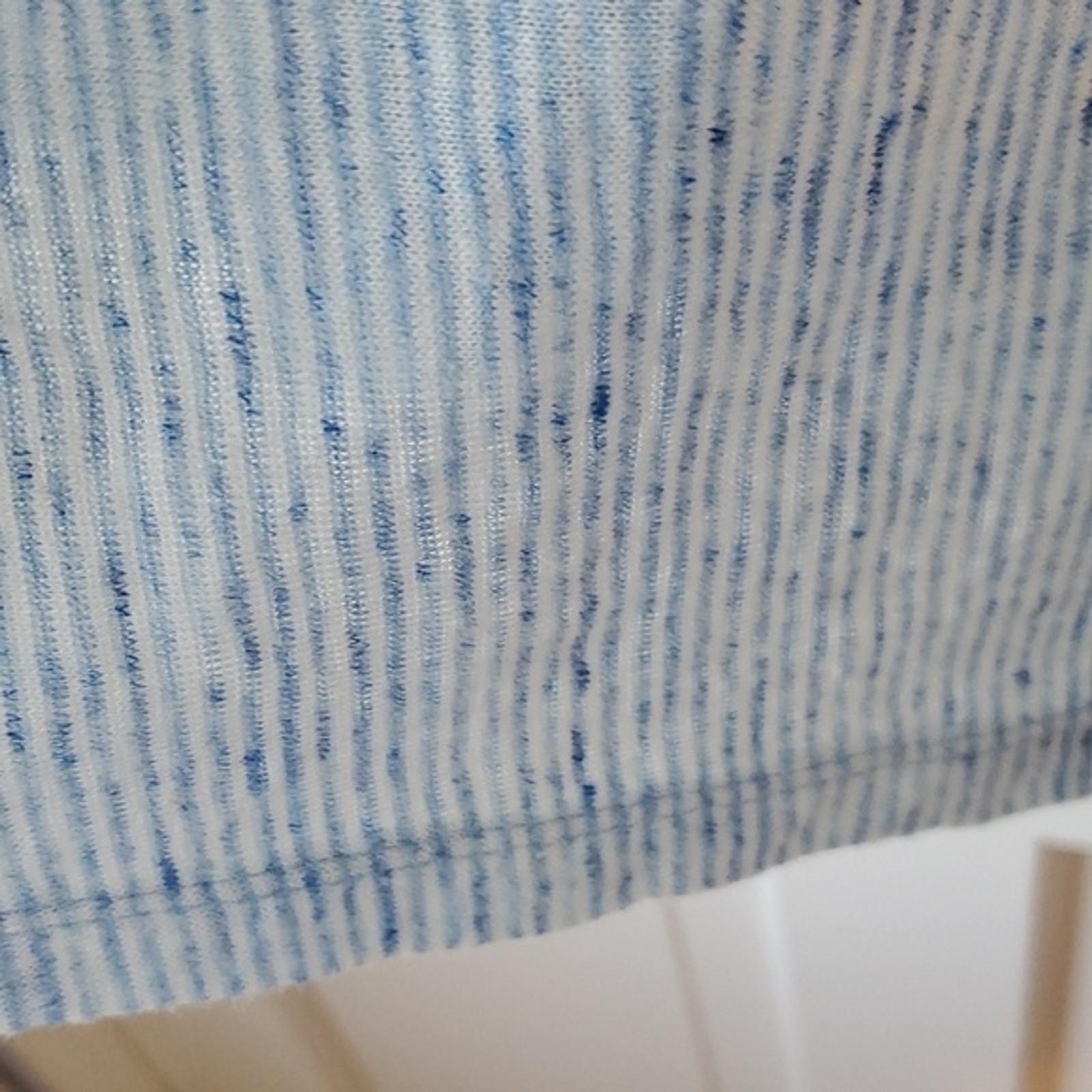 SIGRID OLSEN SLEEVELESS LINEN KNIT V-NECK BLUE TOP SIZE SMALL LAGENLOOK MINIMAL