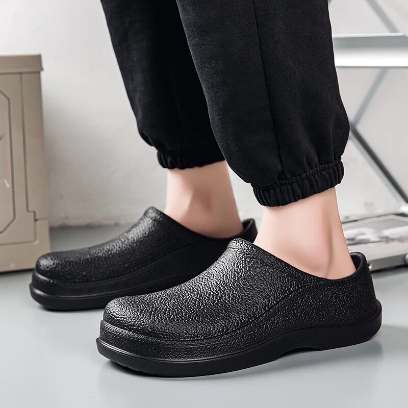 Men’s Chef Shoes Water-proof Oil-proof Kitchen Shoes Non-slip Garden Clogs