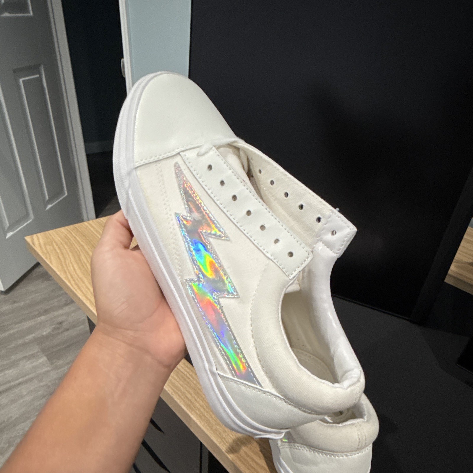 Revenge X Storm Classic Low Top Sneaker White/Silver Lightning Bolt RS589977-001