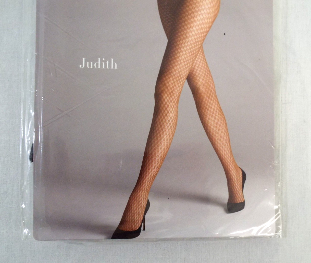 Wolford Judith Black Tights Large 19175 Fishnet Circular Wave Design New Sealed
