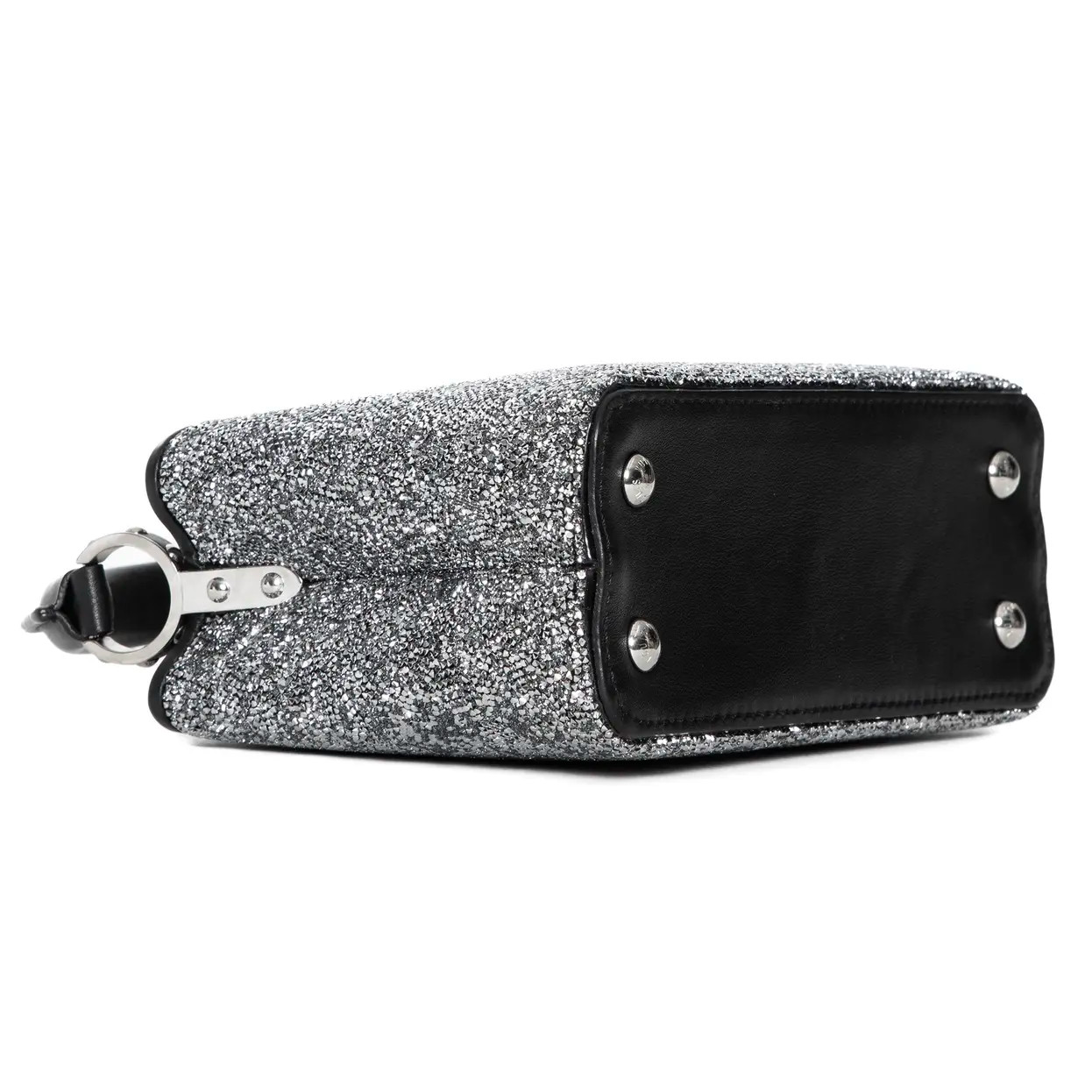 Ultra-Rare: Louis Vuitton Capucines Mini Silver Swarovski Crystal Bag Silver