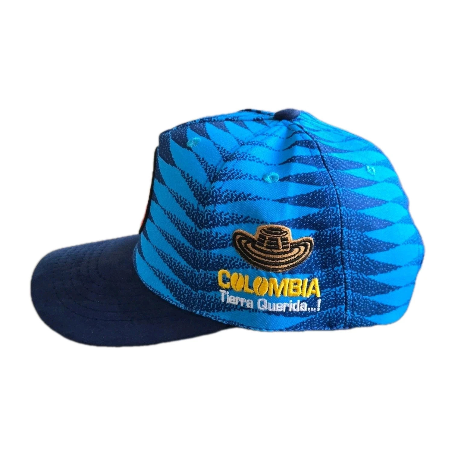 Royal Blue Colombia Tricolor Hat Snapback Adjustable Soccer Cap Colombia Futbol