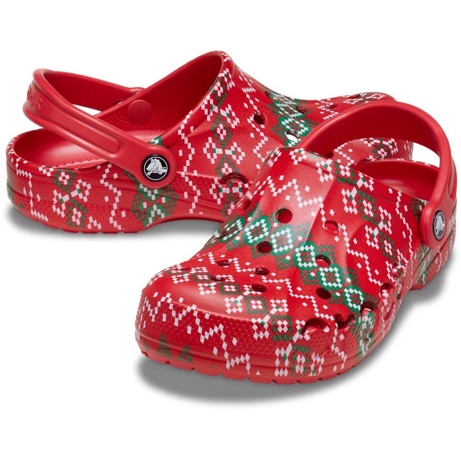 Crocs Baya Holiday Graphic Clog women & men size 10
